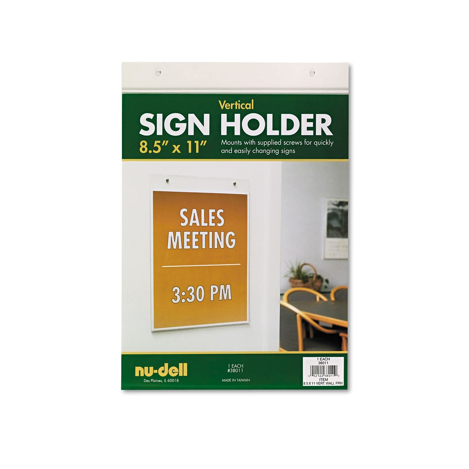 Acrylic Sign Holder | 8.5x11, Vertical, Clear