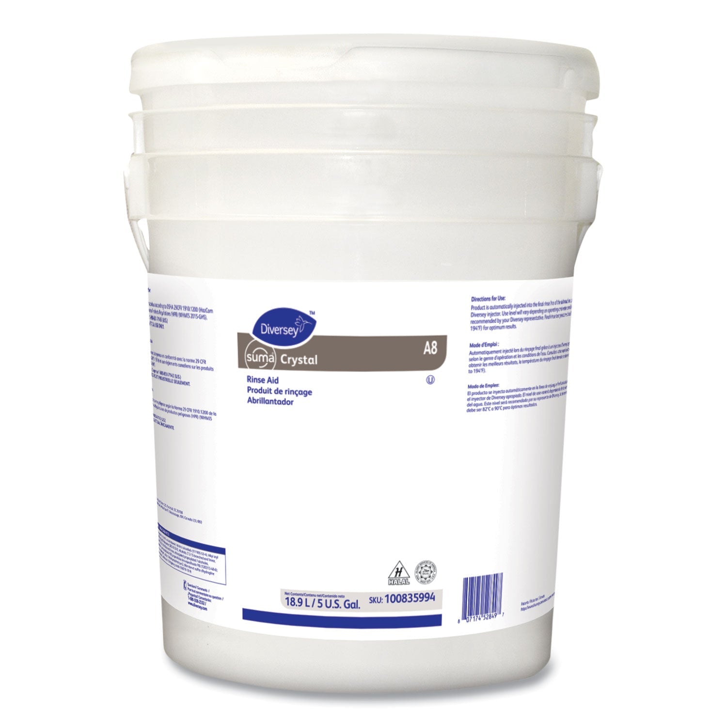 Suma Crystal A8 | Diversey™ 18.9 L Container