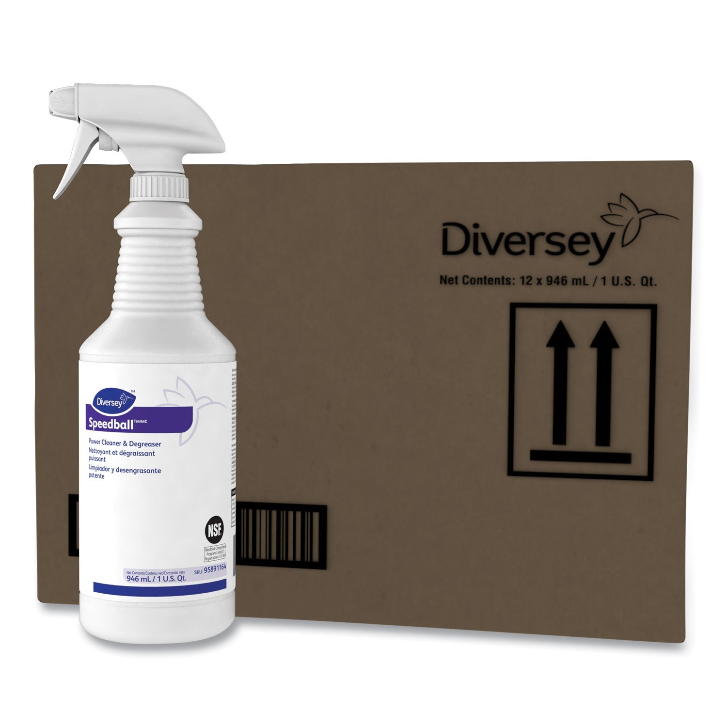 Diversey™ Speedball Heavy-Duty Cleaner, Citrus, Liquid, 1qt. Spray Bottle, 12/ct