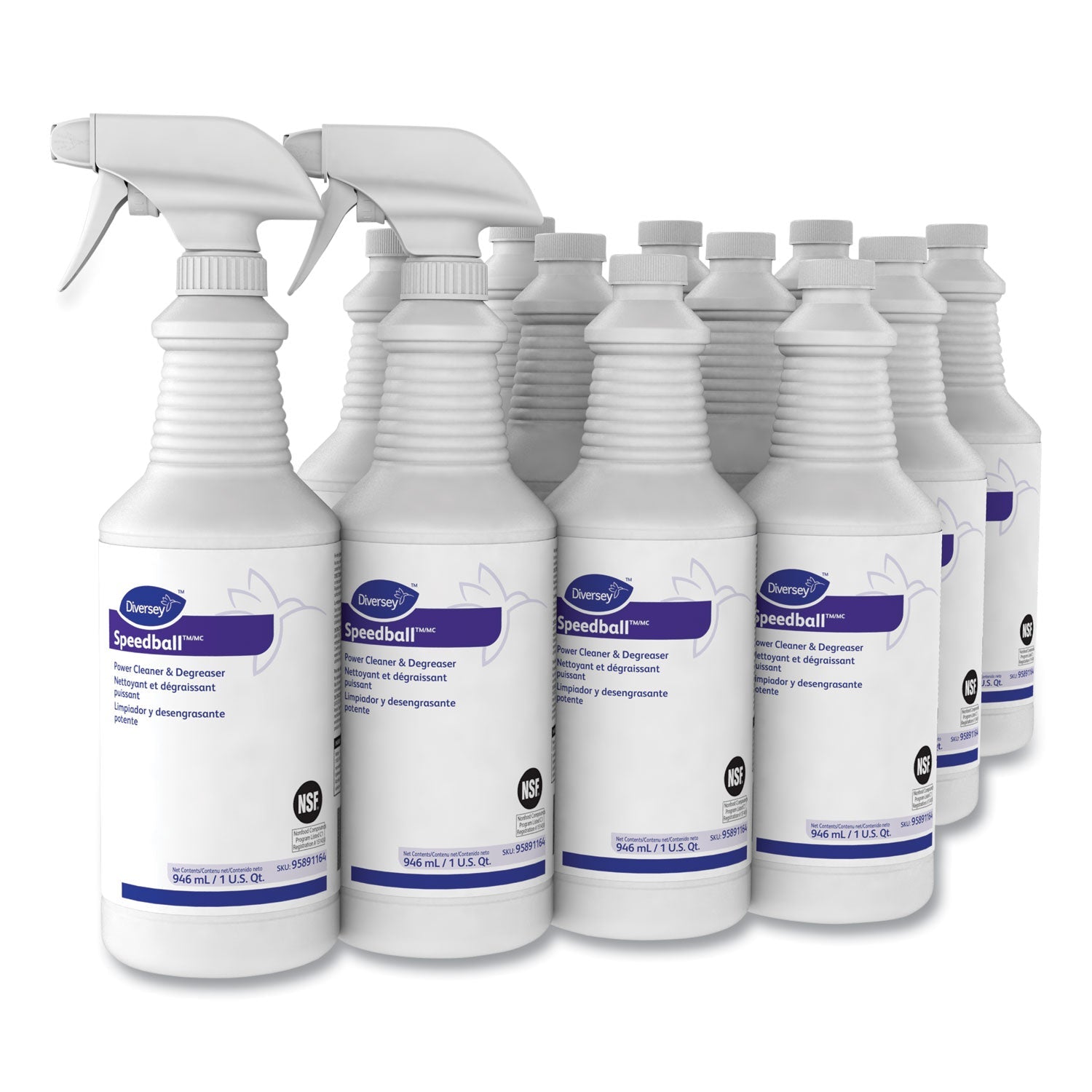Diversey™ Speedball Heavy-Duty Cleaner, Citrus, Liquid, 1qt. Spray Bottle, 12/ct