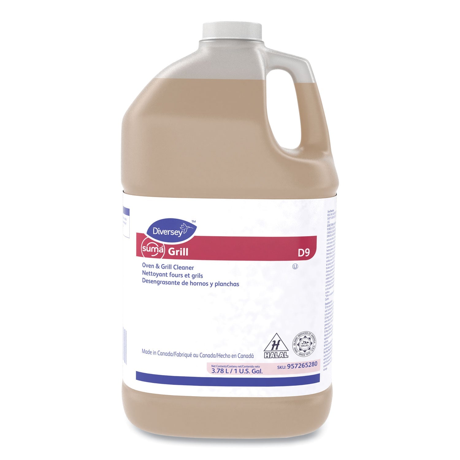 Diversey™ Suma Grill D9, 1 gal Bottle, 4/Carton