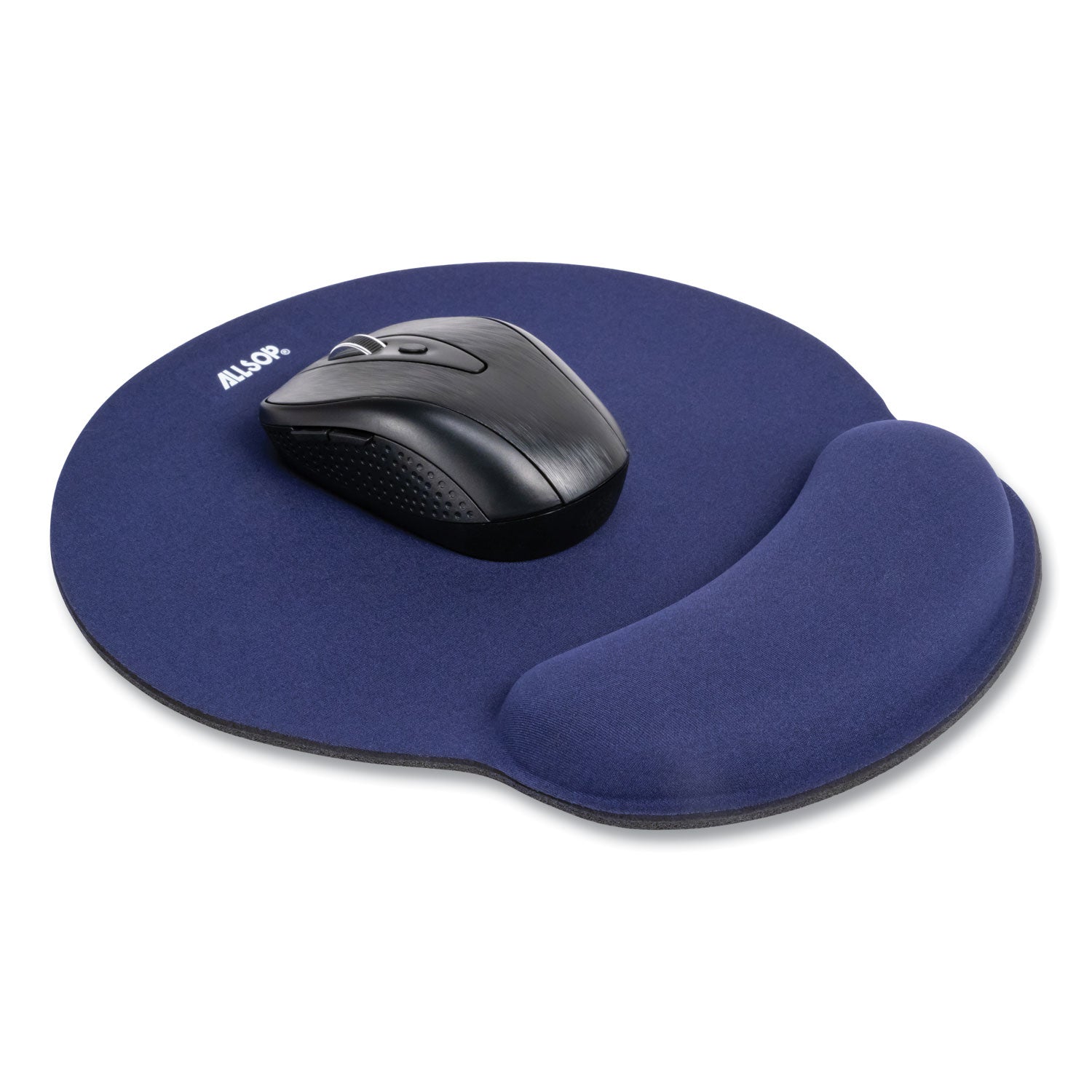 Allsop® MousePad Pro Memory Foam Mouse Pad with Wrist Rest, 9 x 10, Blue