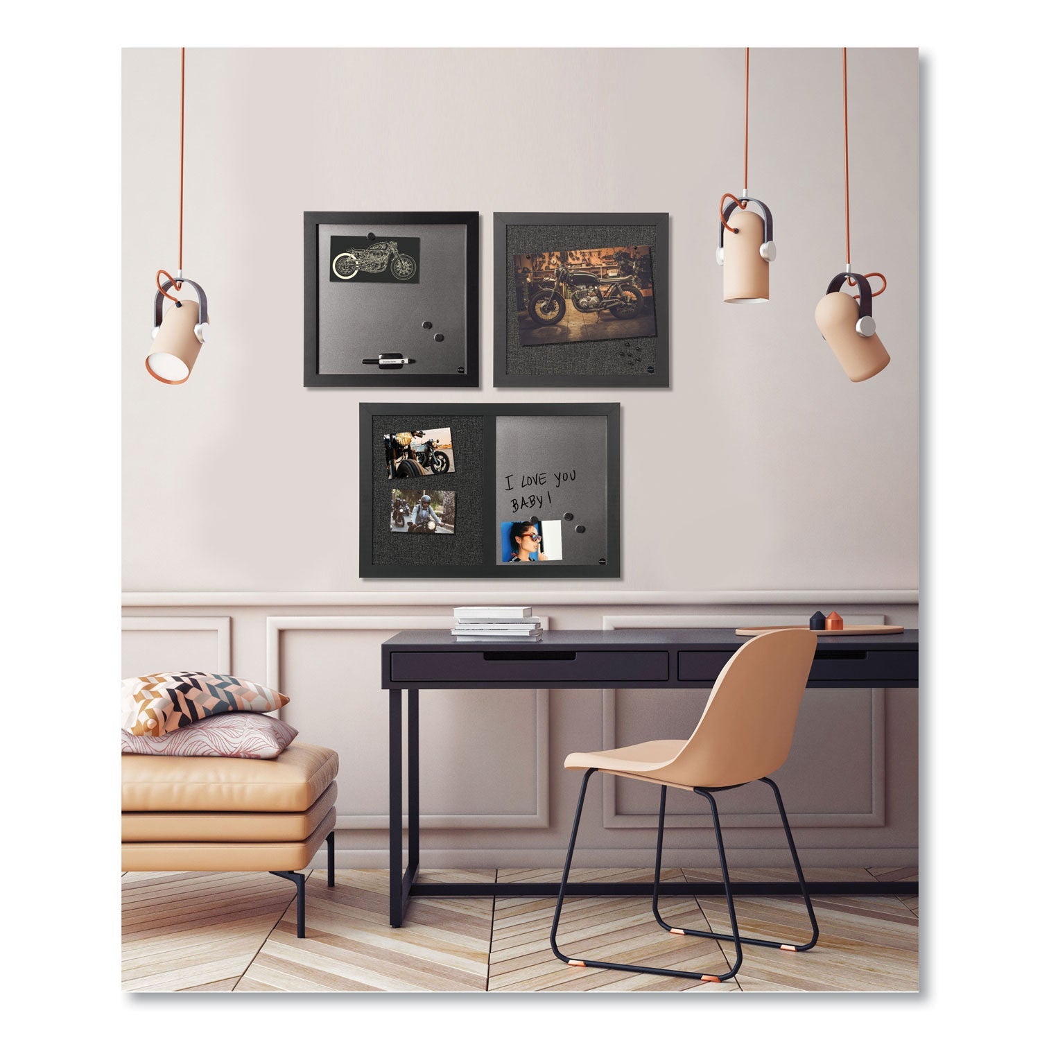 Message Board Set | MasterVision® Black Shadow