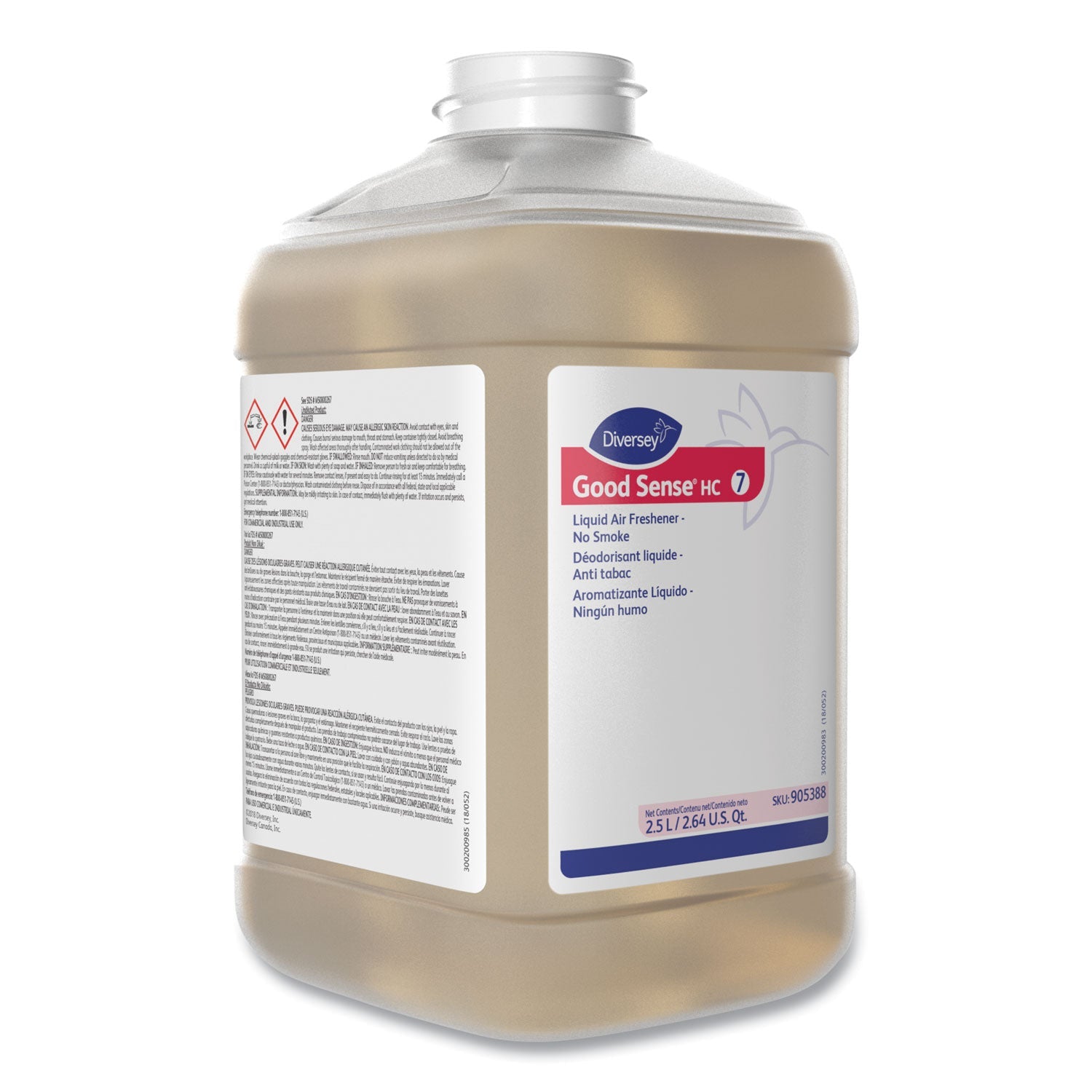 Diversey™ Good Sense Liquid Odor Counteractant, Clean and Fresh, 84.5 oz, 2/Carton