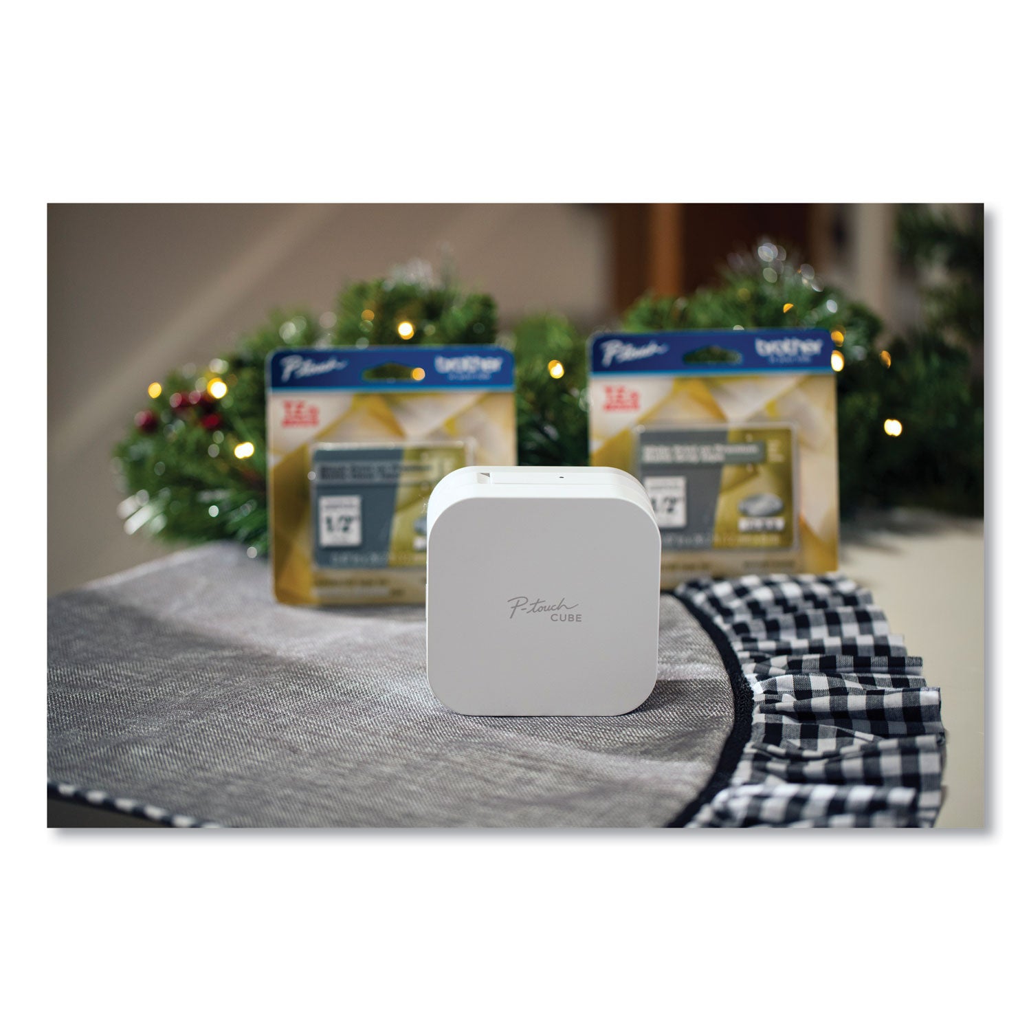 Brother P-Touch® Pt-P300bt P-Touch Cube Label Maker, 20 Mm/s Print Speed, 2.5 X 4.6 X 4.6