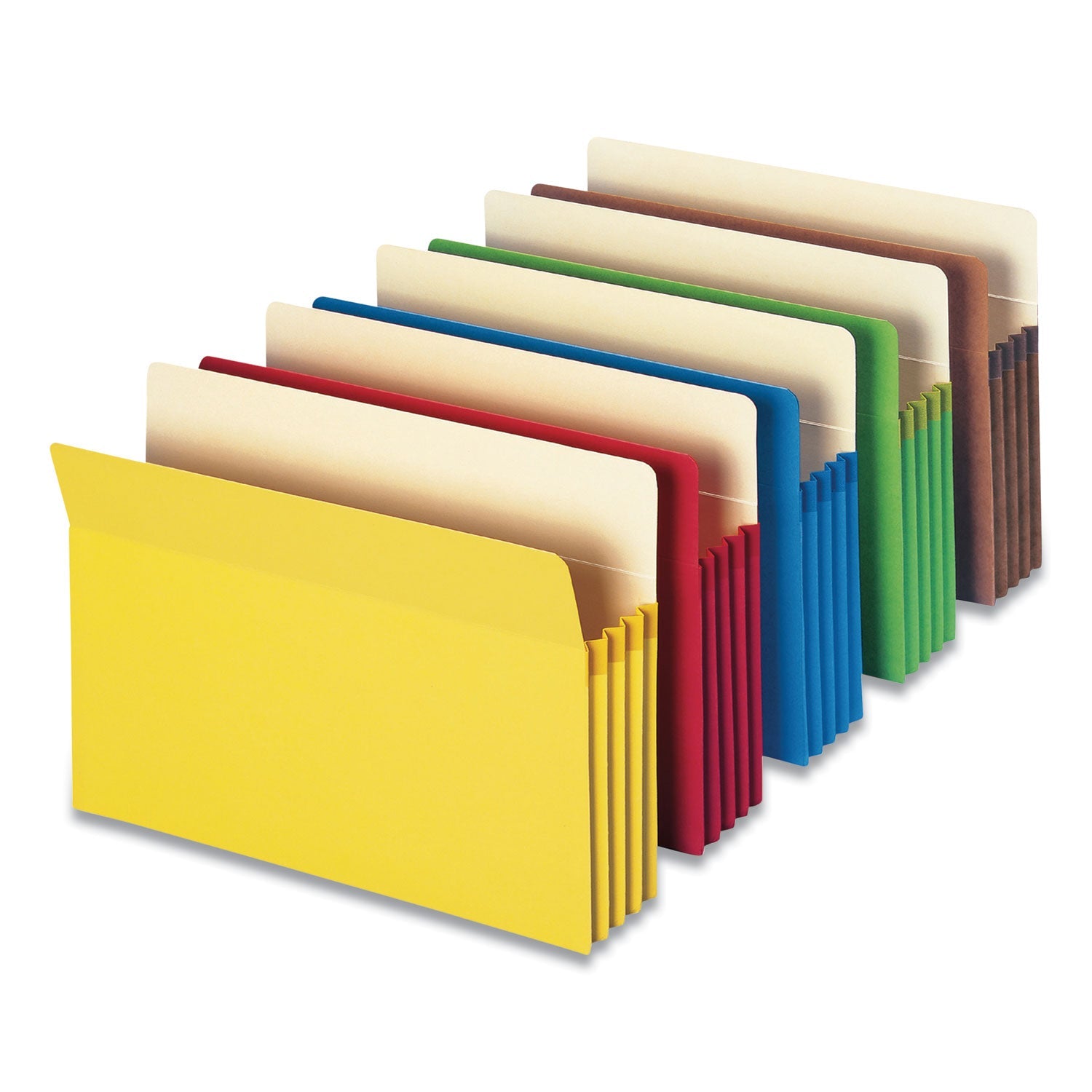 Smead Colored File Pockets | 3.5" Expansion Legal
