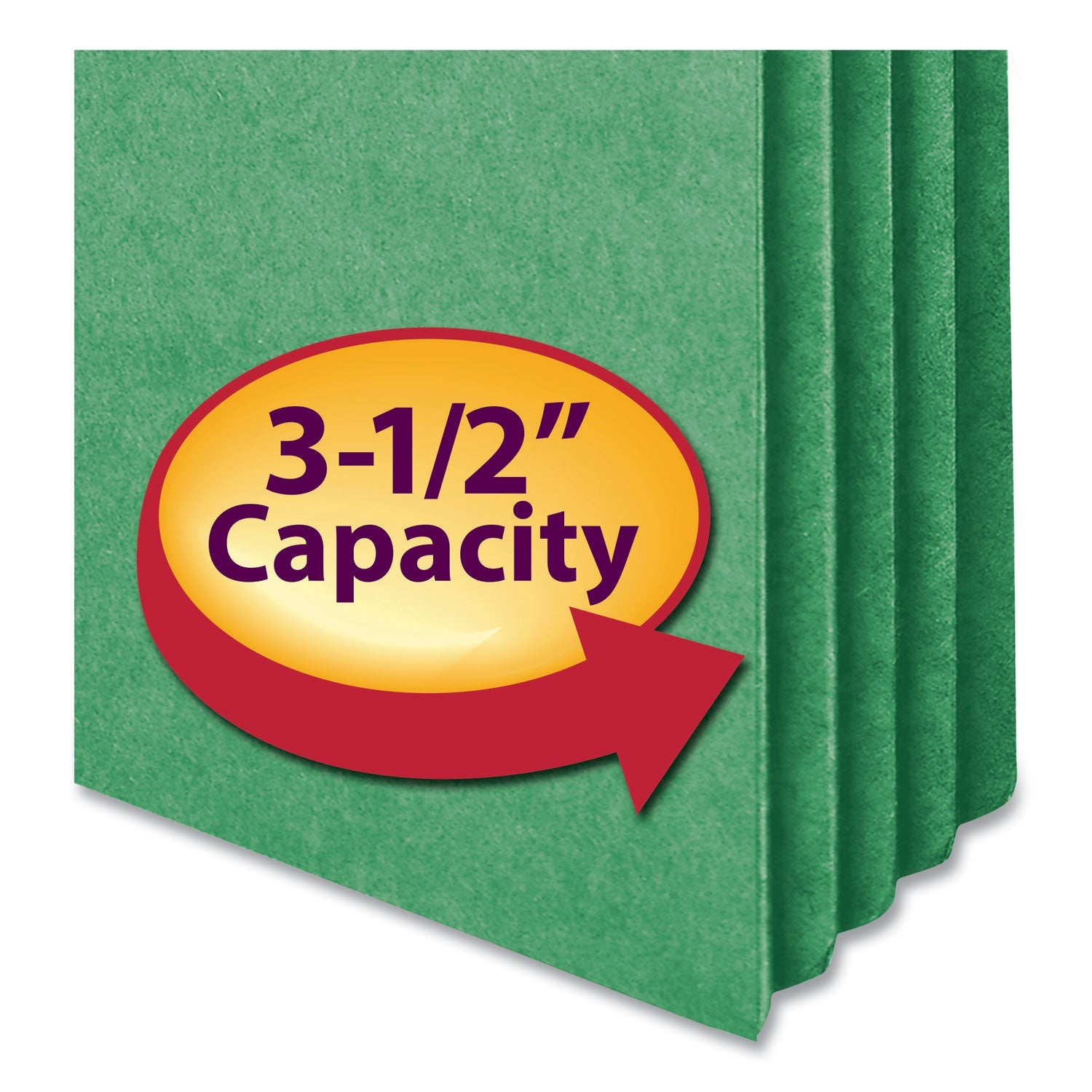 Smead Colored File Pockets, 3.5" Expansion, Legal Size, Green