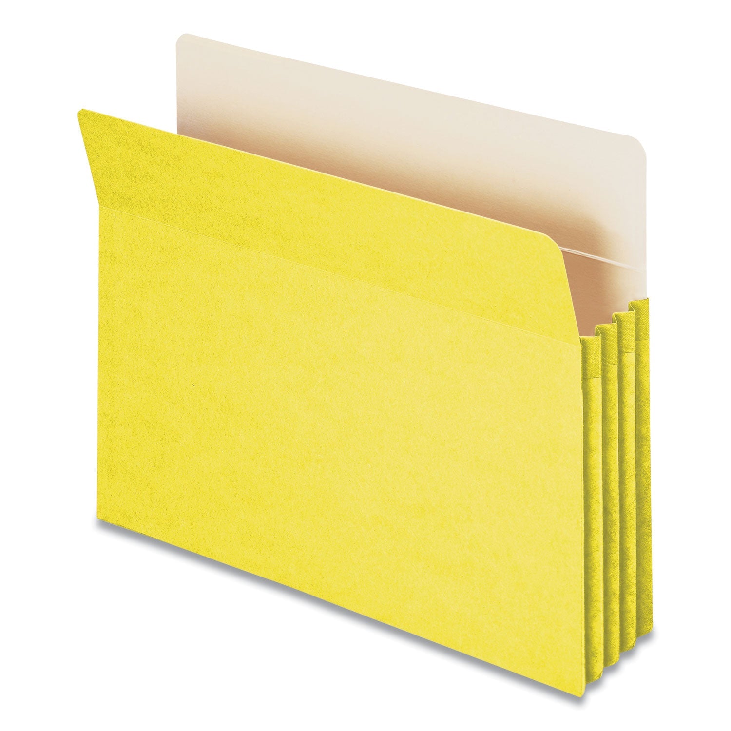 Smead Colored File Pockets, 3.5" Expansion, Letter Size, Yellow