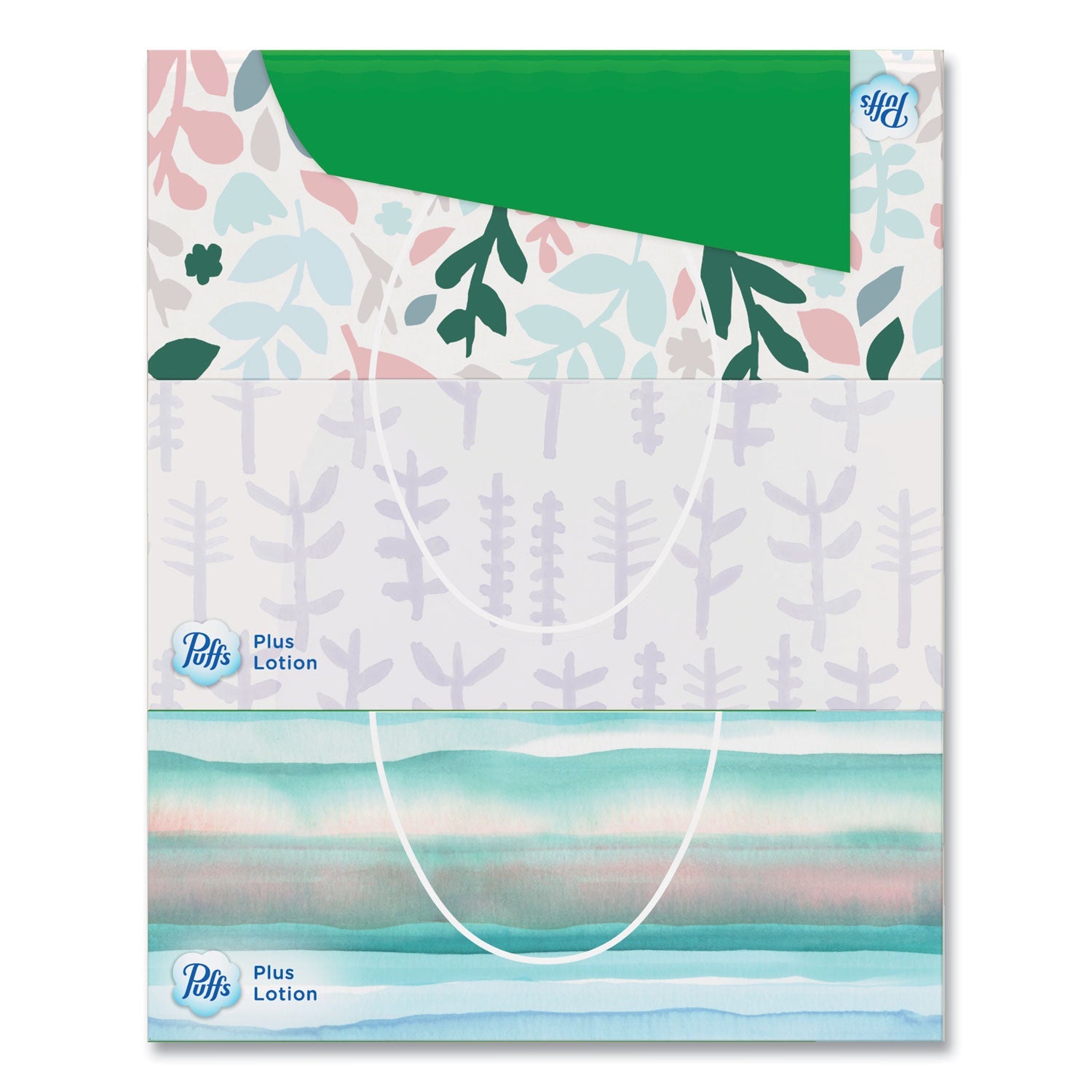 Puffs® Plus Lotion Facial Tissue, 2-Ply, White, 124/Box, 3 Box/Pack