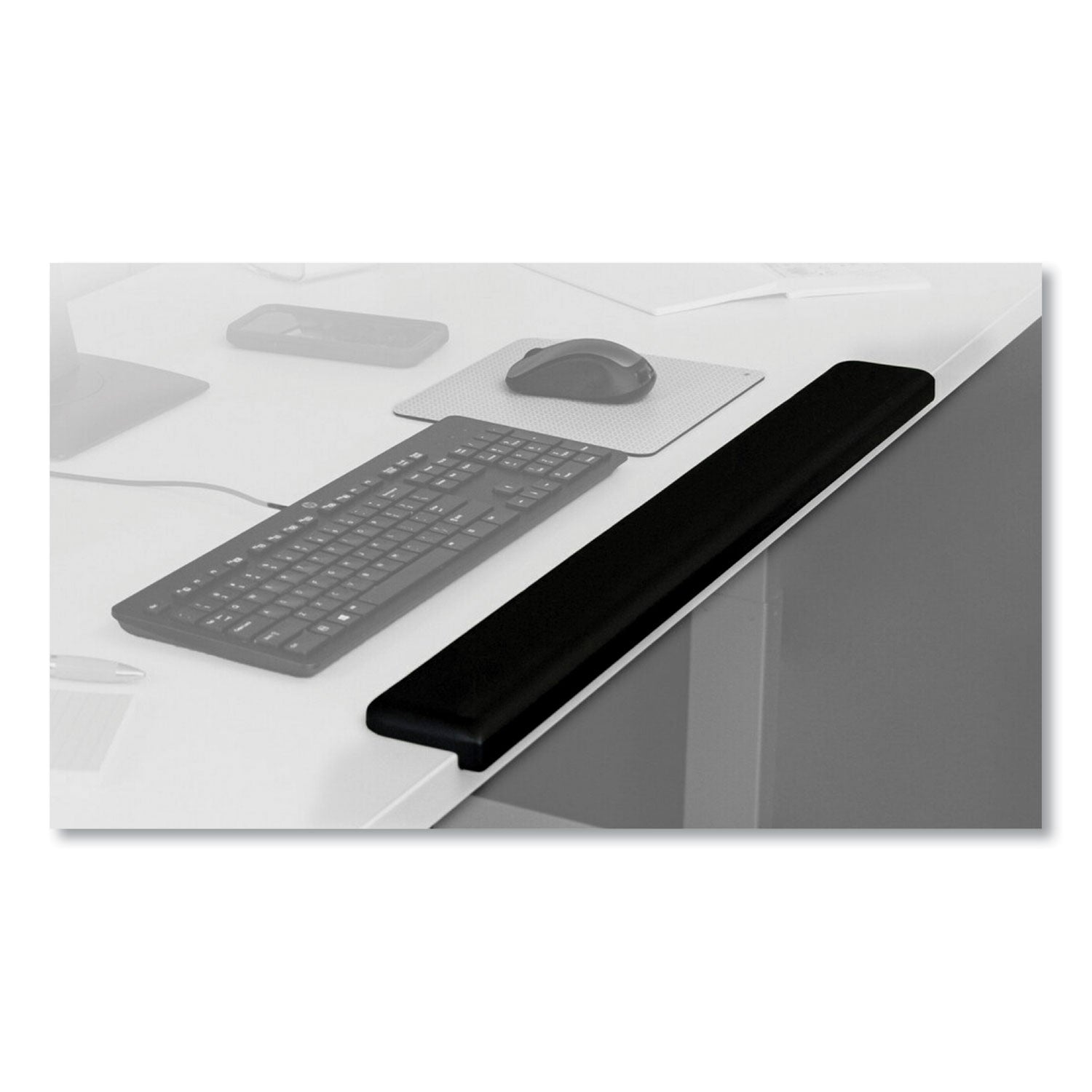 3M™ Gel Wrist Rest for Standing Desks, 30.13 x 3.25, Black