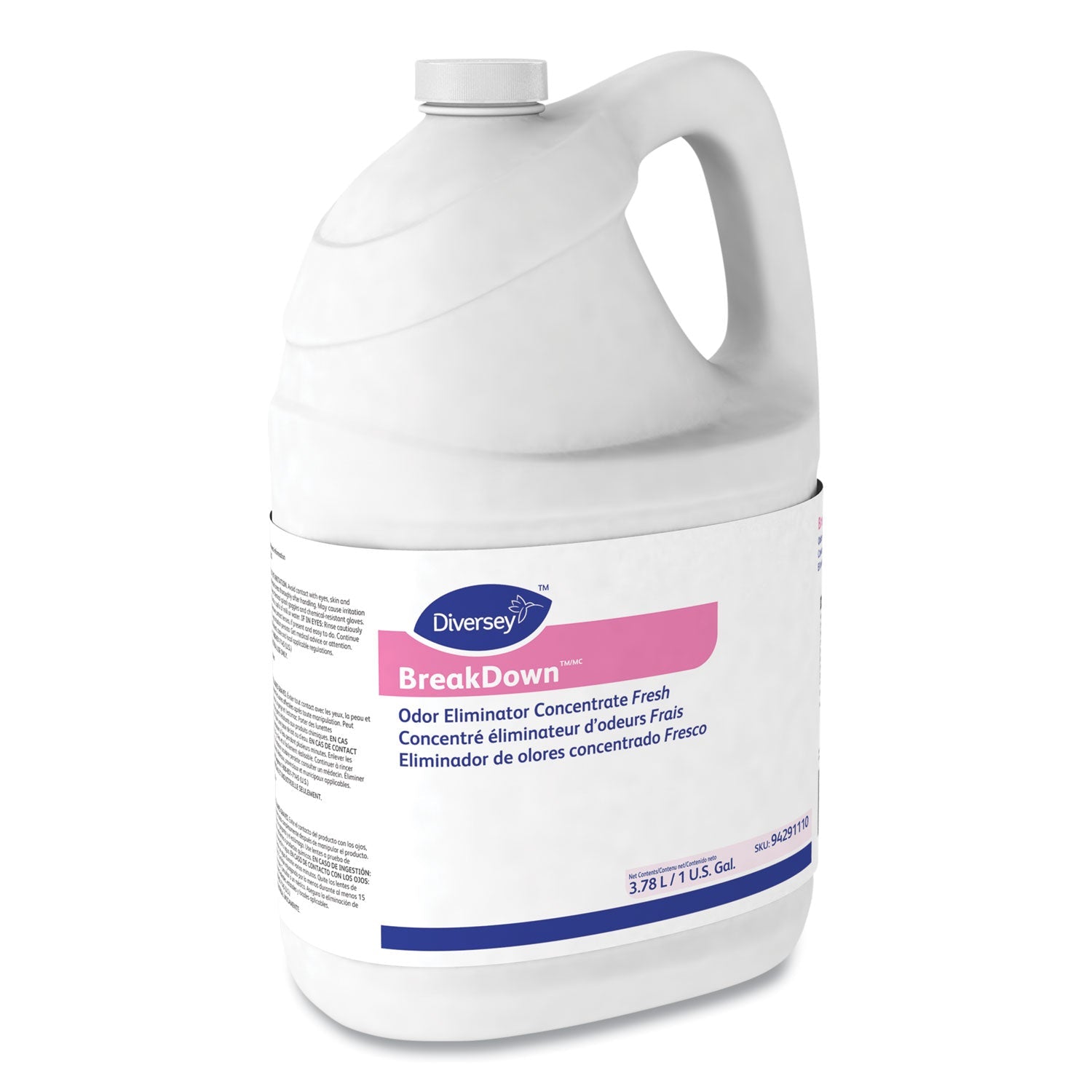 Diversey™ Breakdown Odor Eliminator, Cherry Almond Scent, Liquid, 1 Gal Bottle, 4/carton