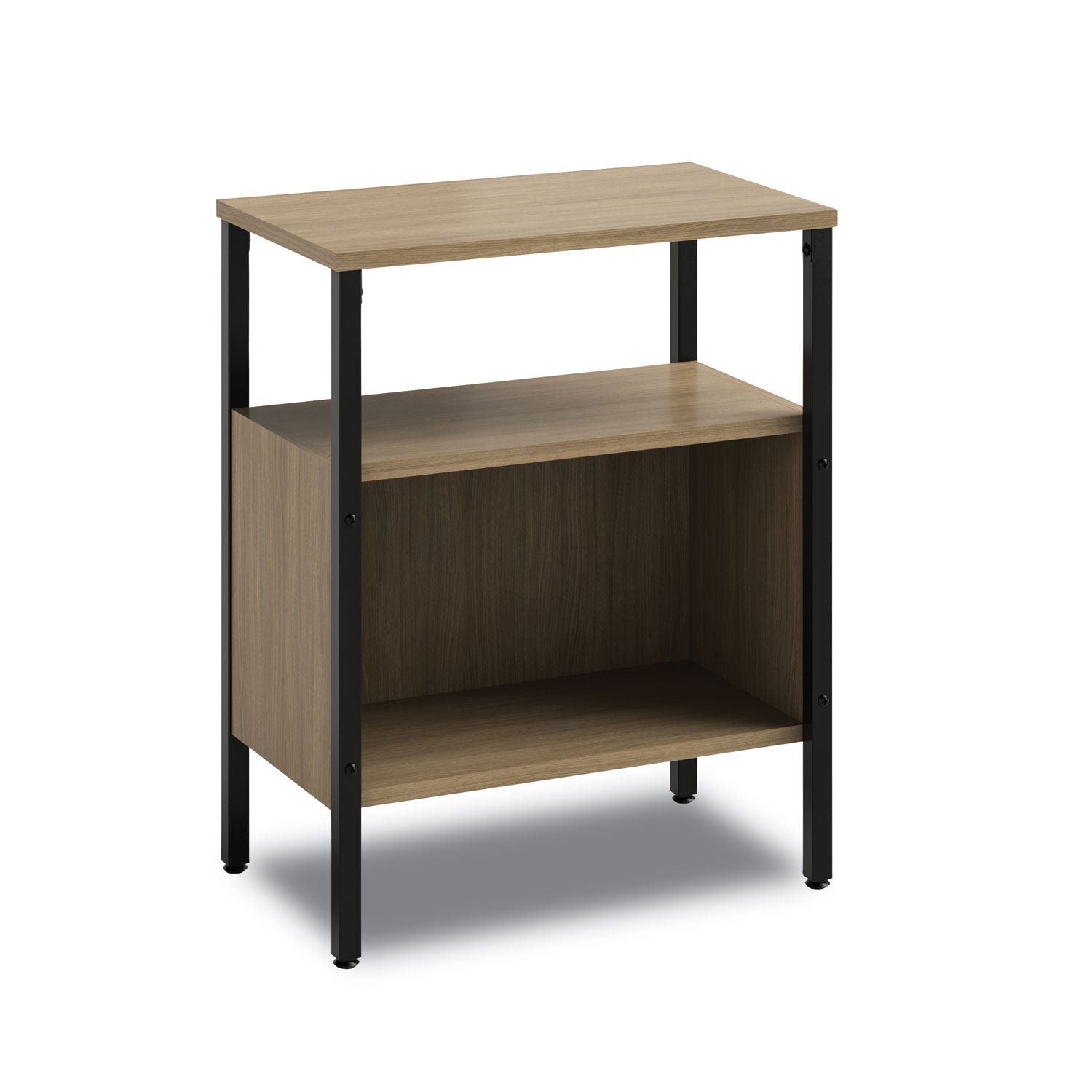 Safco® Simple Storage, Two-Shelf, 23.5w x 14d x 29.6h, Walnut