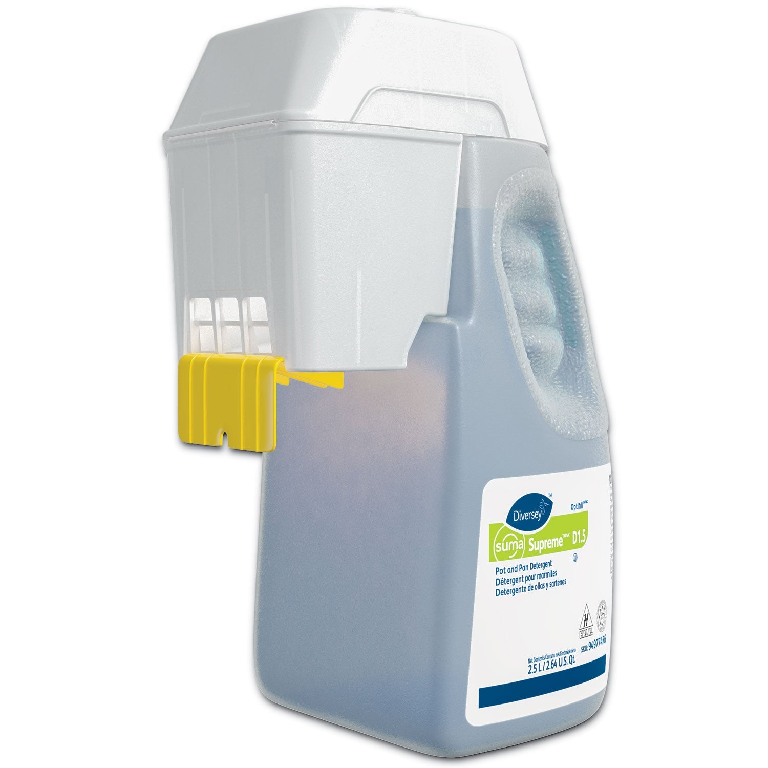 Suma® Supreme Concentrated Pot And Pan Detergent, Floral, 2.6 Qt Optifill System Refill
