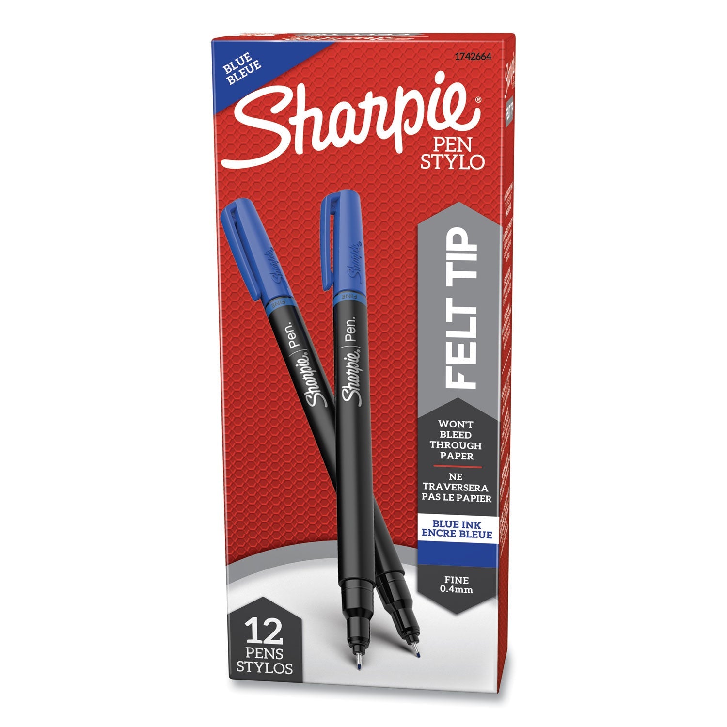 Porous Point Pen | Fine 0.4mm Blue Ink Dozen