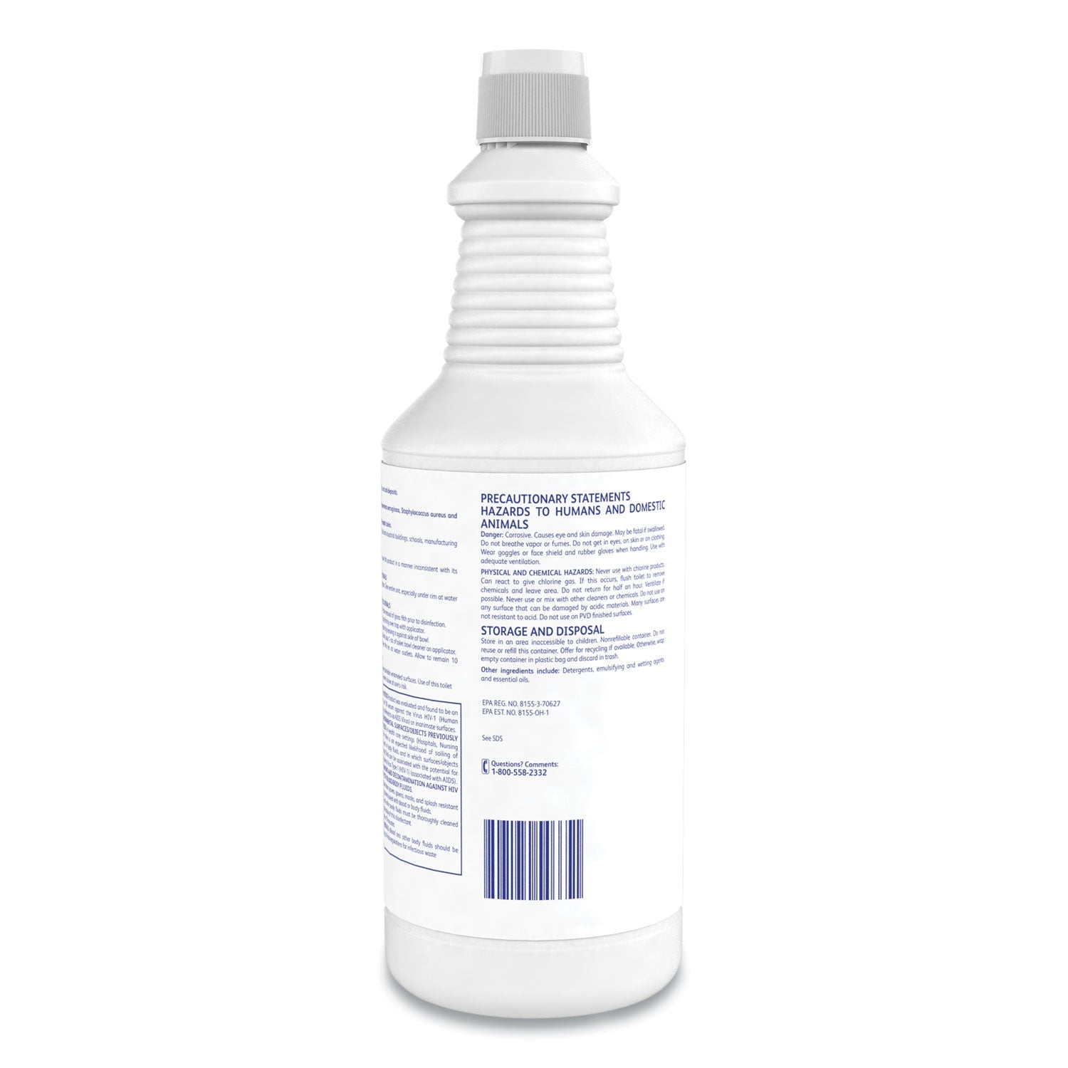 Diversey™ Crew Heavy Duty Toilet Bowl Cleaner, Minty, 32 Oz Squeeze Bottle, 12/carton