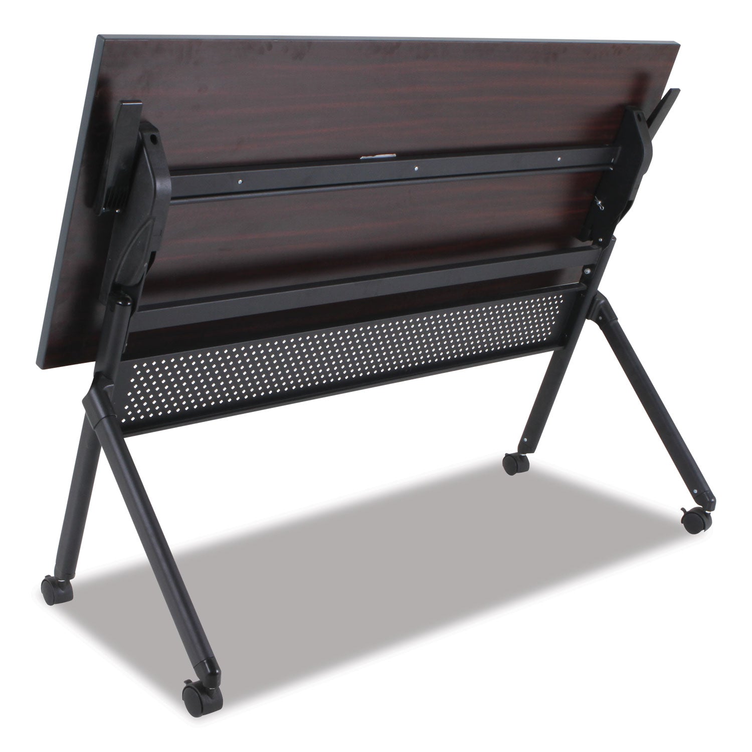 Alera® Reversible Laminate Table Top, Rectangular, 59.5w X 23.63,medium Cherry/mahogany