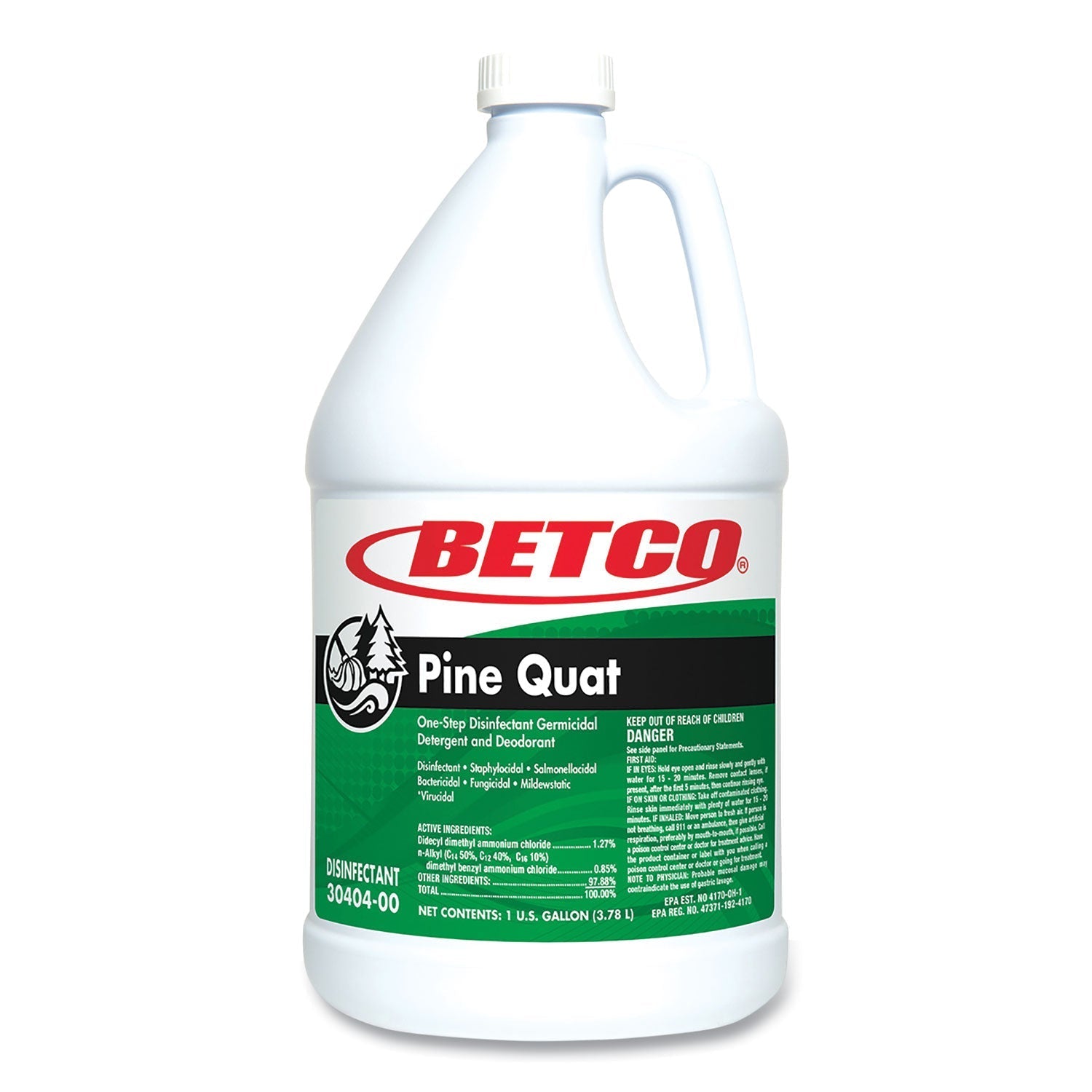 Betco® Pine Quat Disinfectant, Pine Scent, 128 Oz Bottle, 4/carton