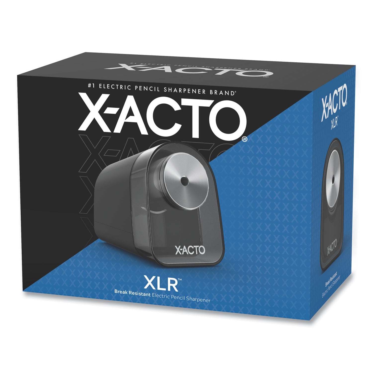 X-ACTO® Model 1818 Xlr Office Electric Pencil Sharpener, Ac-Powered, 3.5 X 5.5 X 4.5, Black/silver/smoke