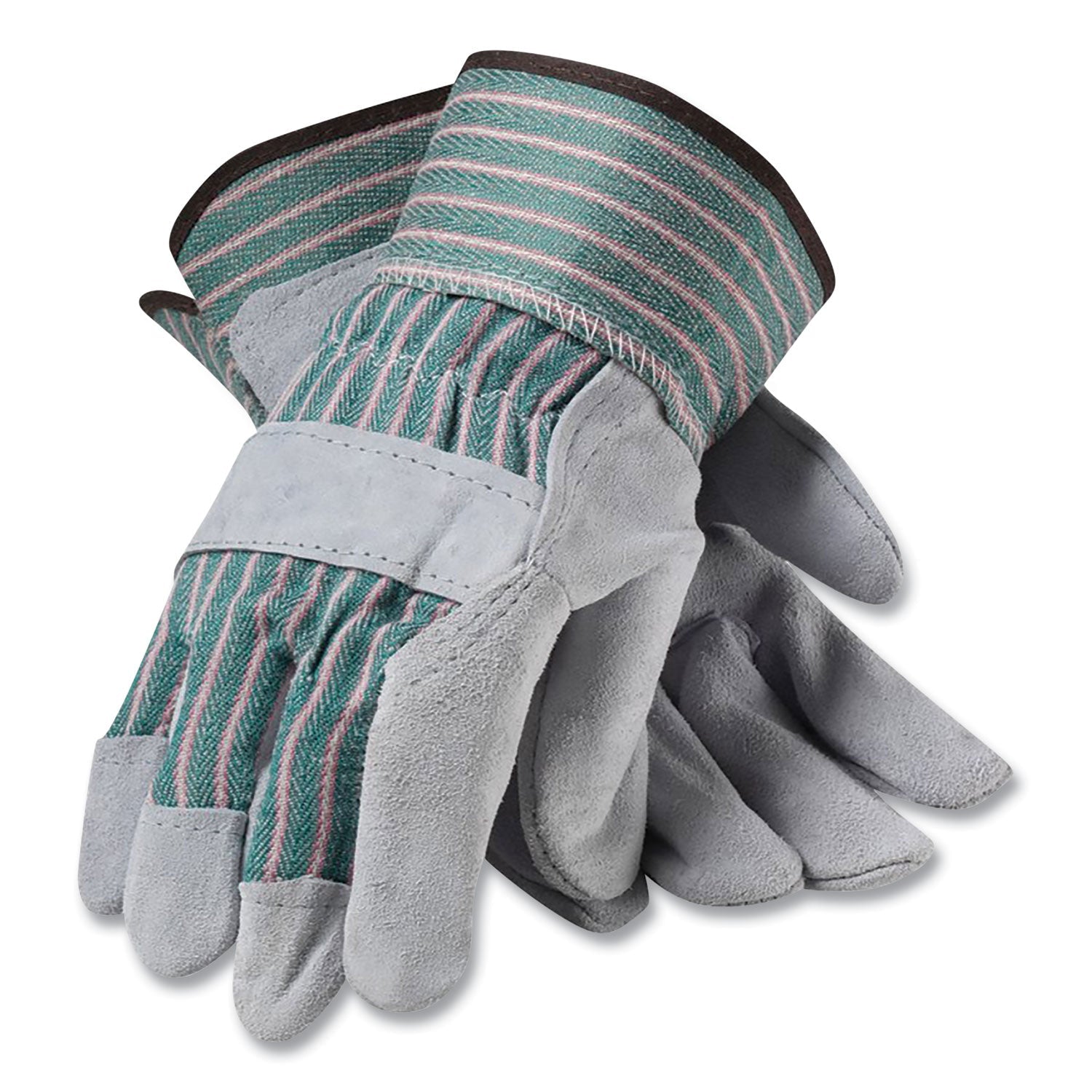 Leather/Fabric Work Gloves | Large | 12-Pairs