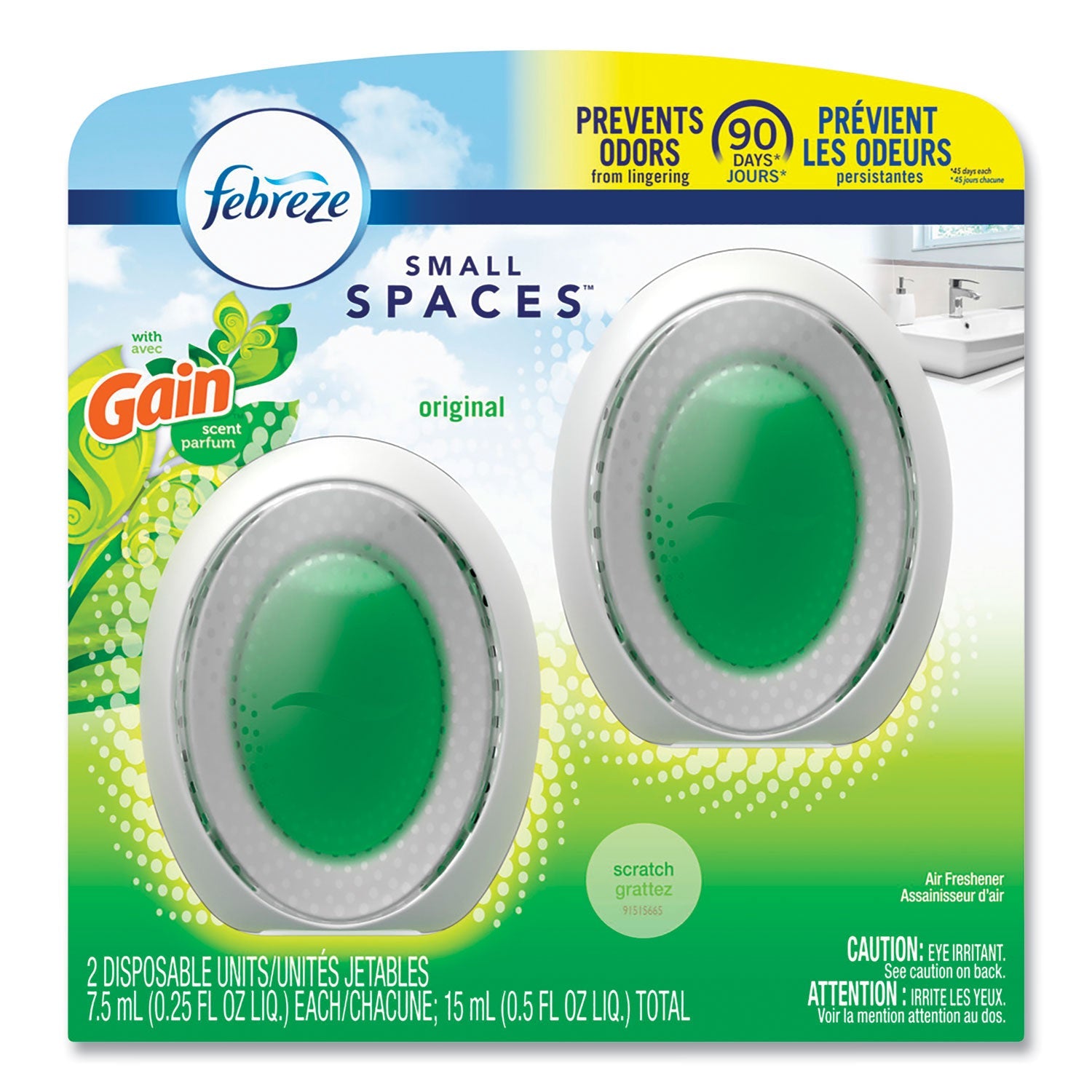 Febreze® SMALLSPACES, GAIN ORIGINAL SCENT, 7.5 ML CARTRIDGE, 2/PACK