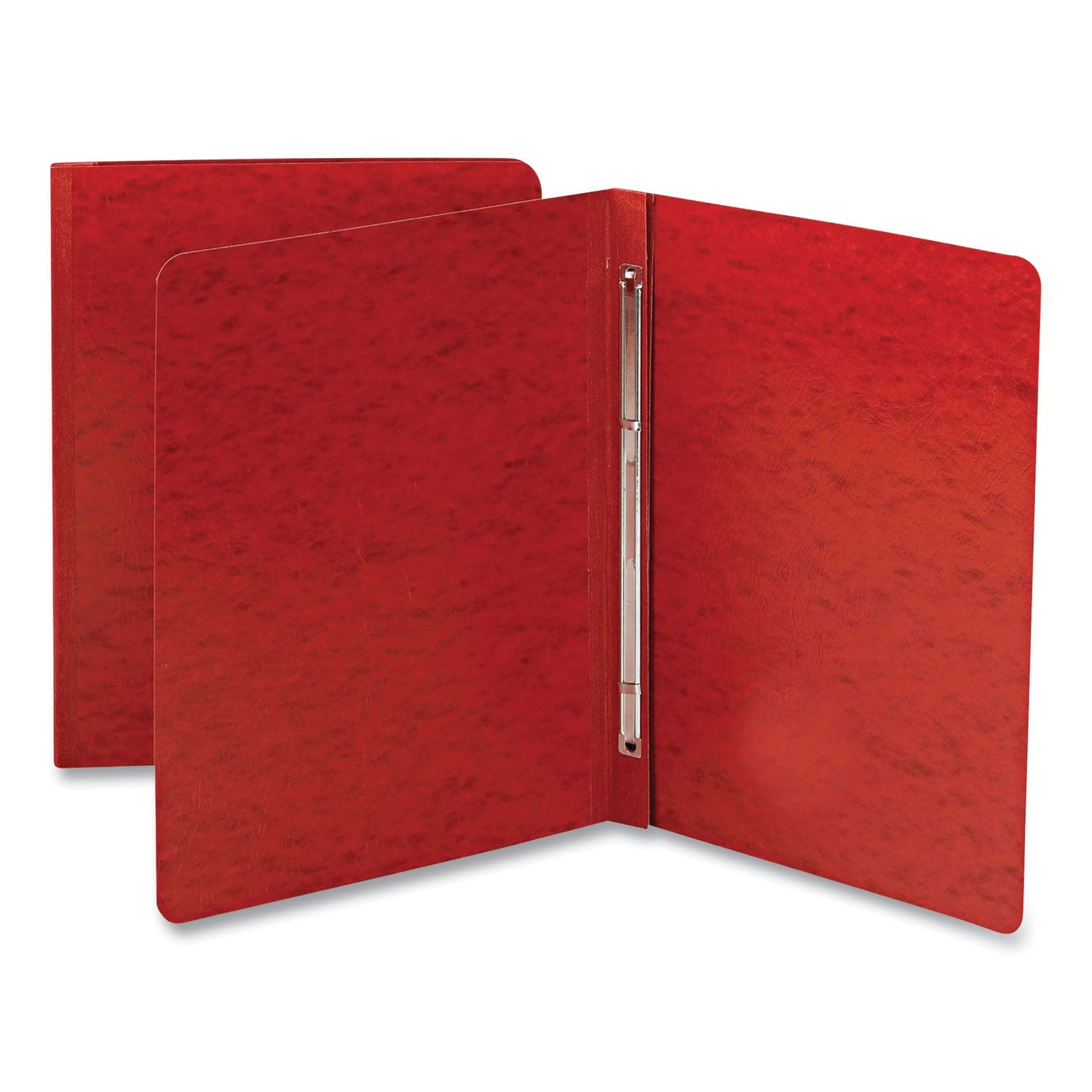 Smead Prong Fastener Pressboard Report Cover, Side Opening, Two-Piece Prong Fastener, 3" Capacity, 8.5 x 11, Bright Red, 25/Box