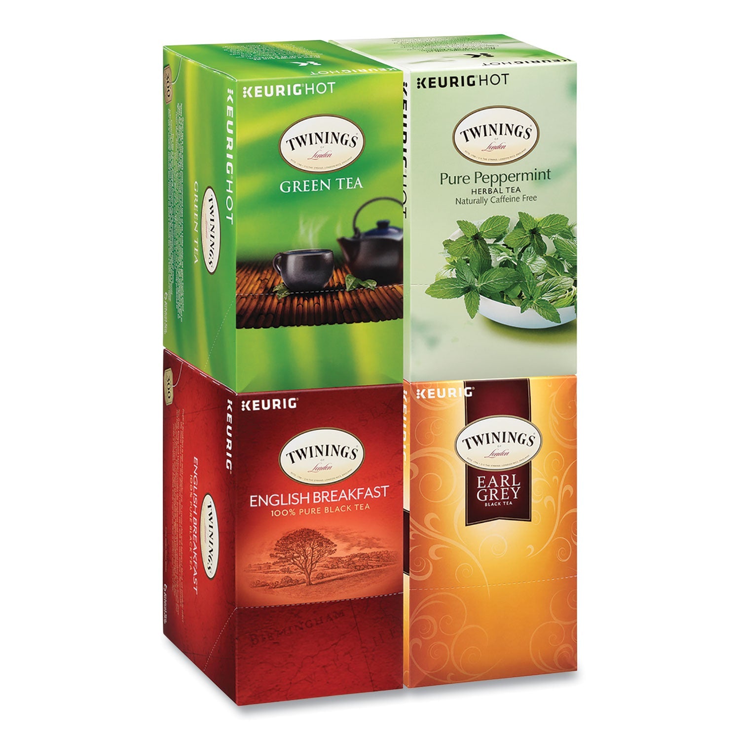 TWININGS® Tea K-Cups, Assorted, 0.11 Oz K-Cups, 24/box, 4 Boxes/carton