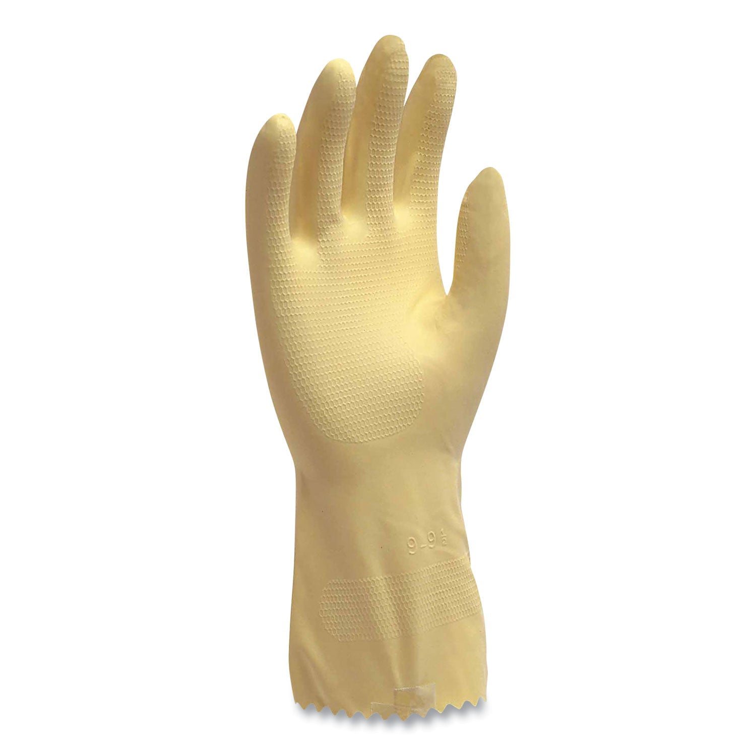 AMBITEX® PRO L6500 SERIES FLOCK-LINED LATEX GLOVES, 12" LONG, 15 MIL, SMALL, YELLOW, 12 PAIRS