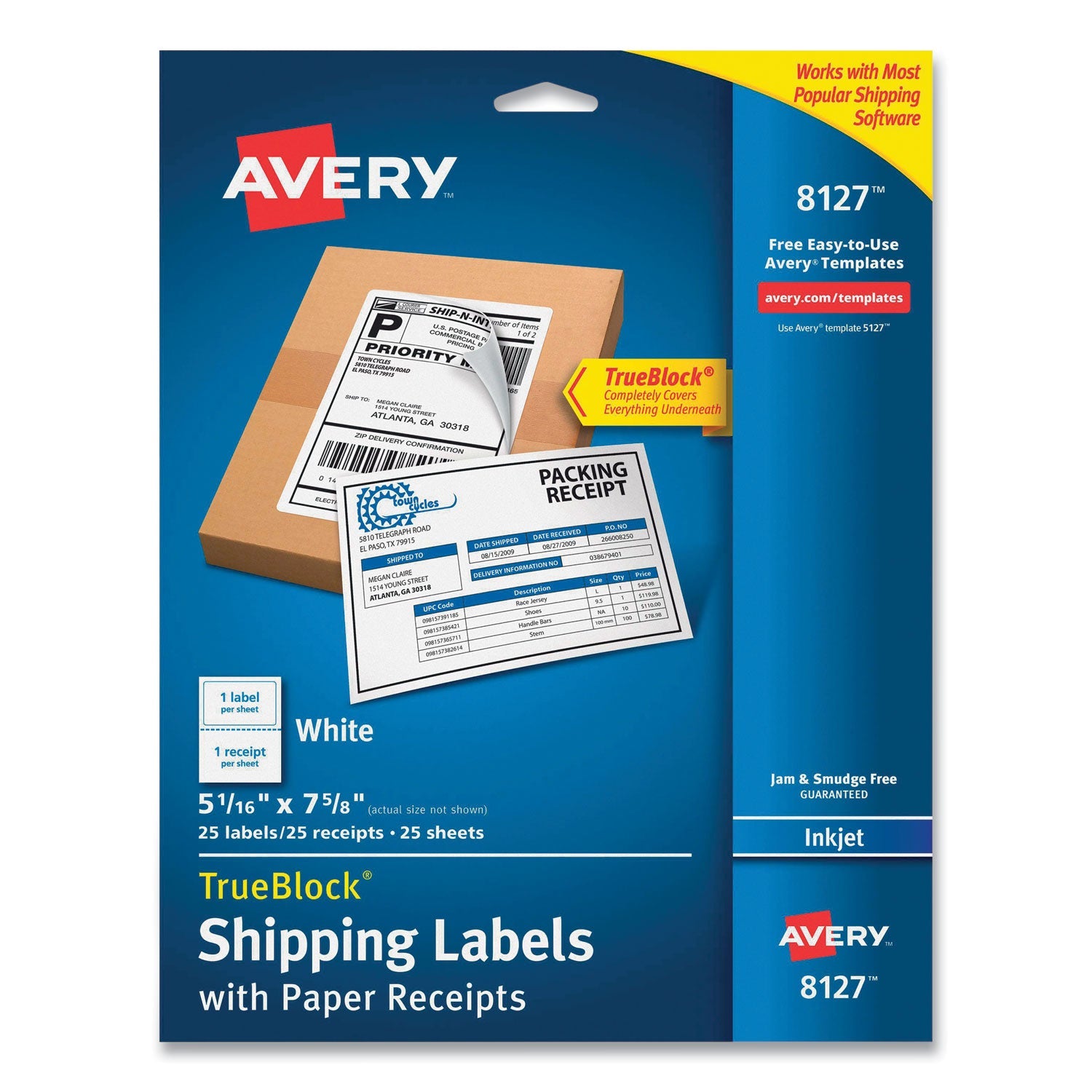 Shipping Labels with TrueBlock | Inkjet | 5.06x7.62