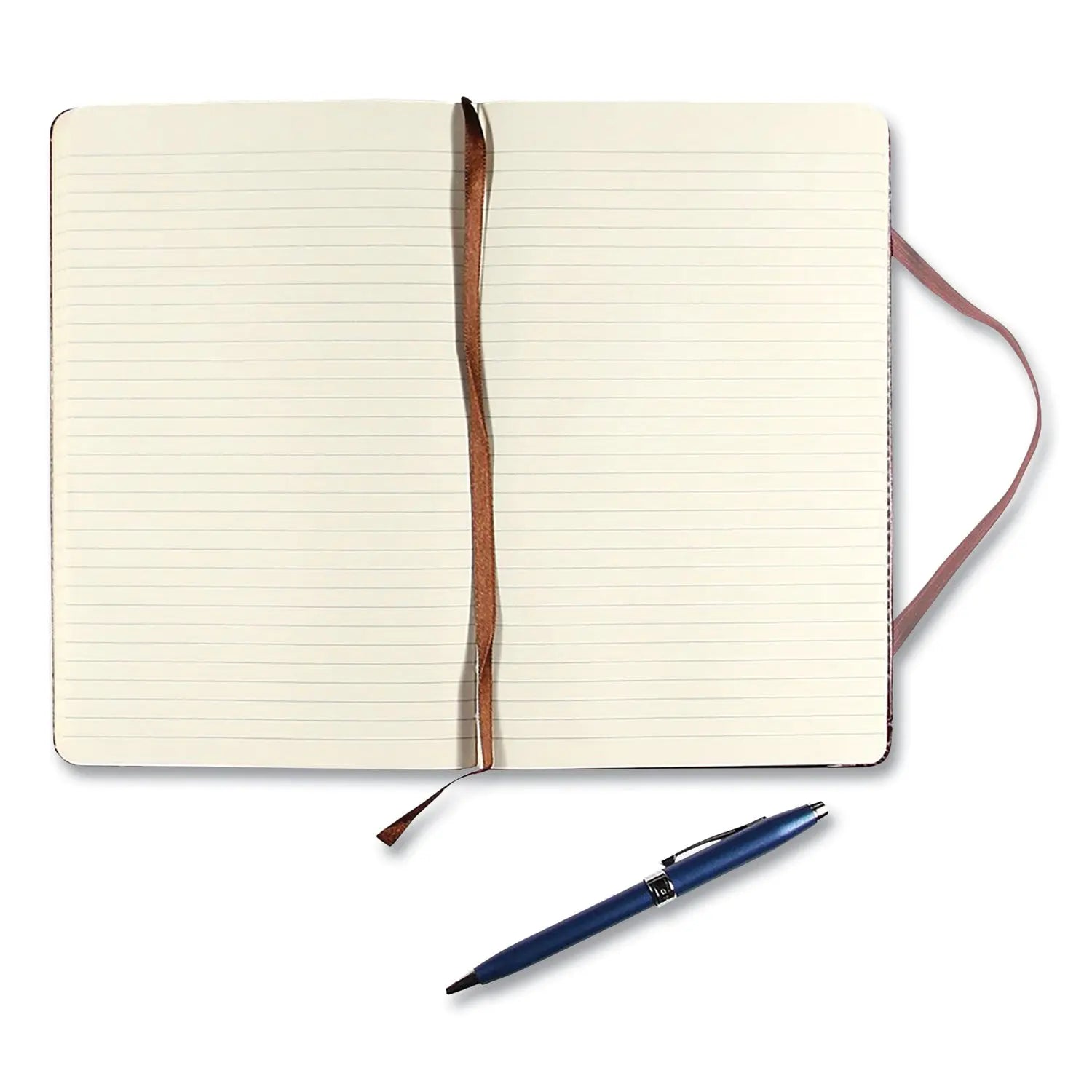 Markings® by C.R. Gibson Bonded Leather Journal, 1-Subject, Narrow Rule, Brown Cover, (240) 8.25 x 5 Sheets - Bloom Skins