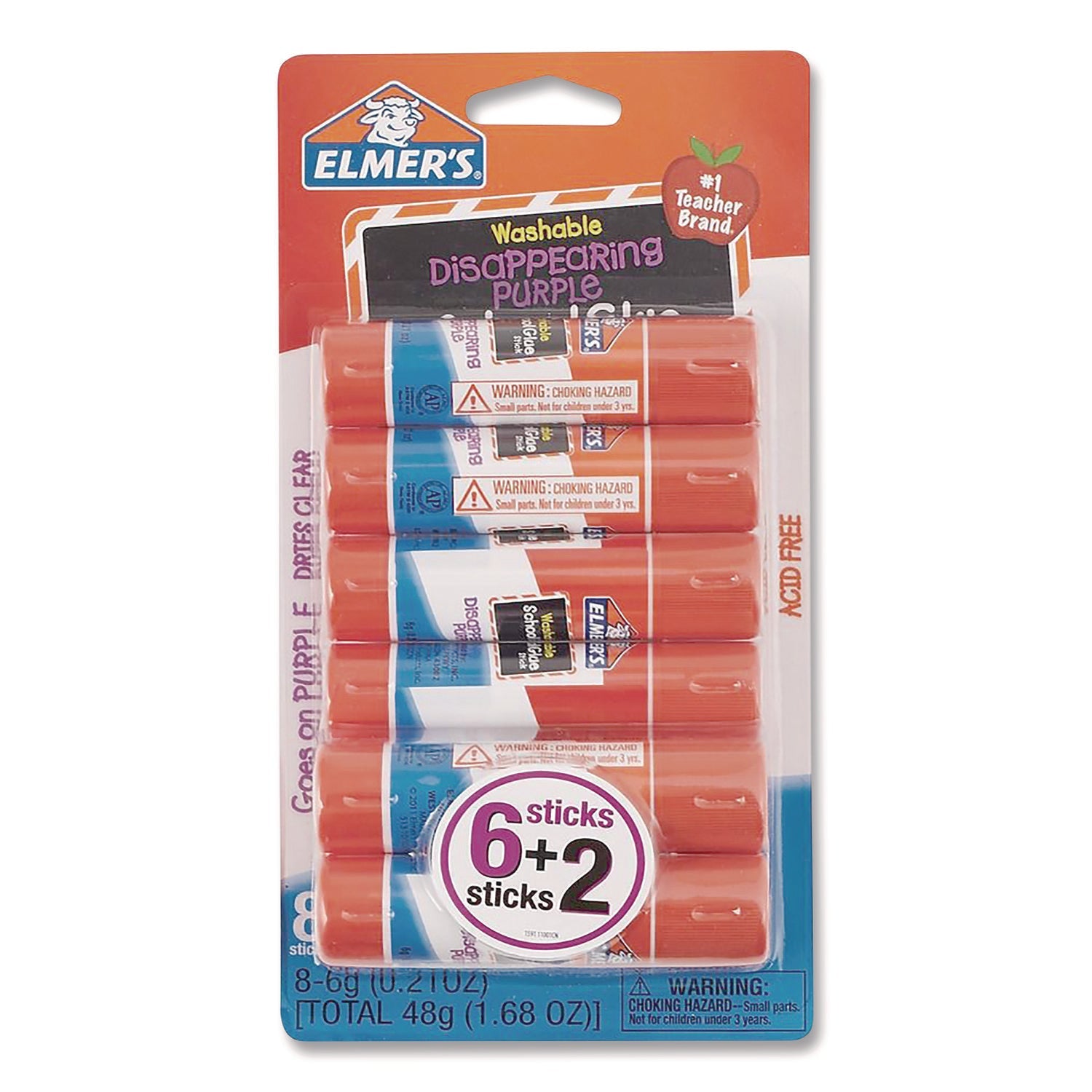 Disappearing Purple Glue Stick | 0.21oz, 8/Pack