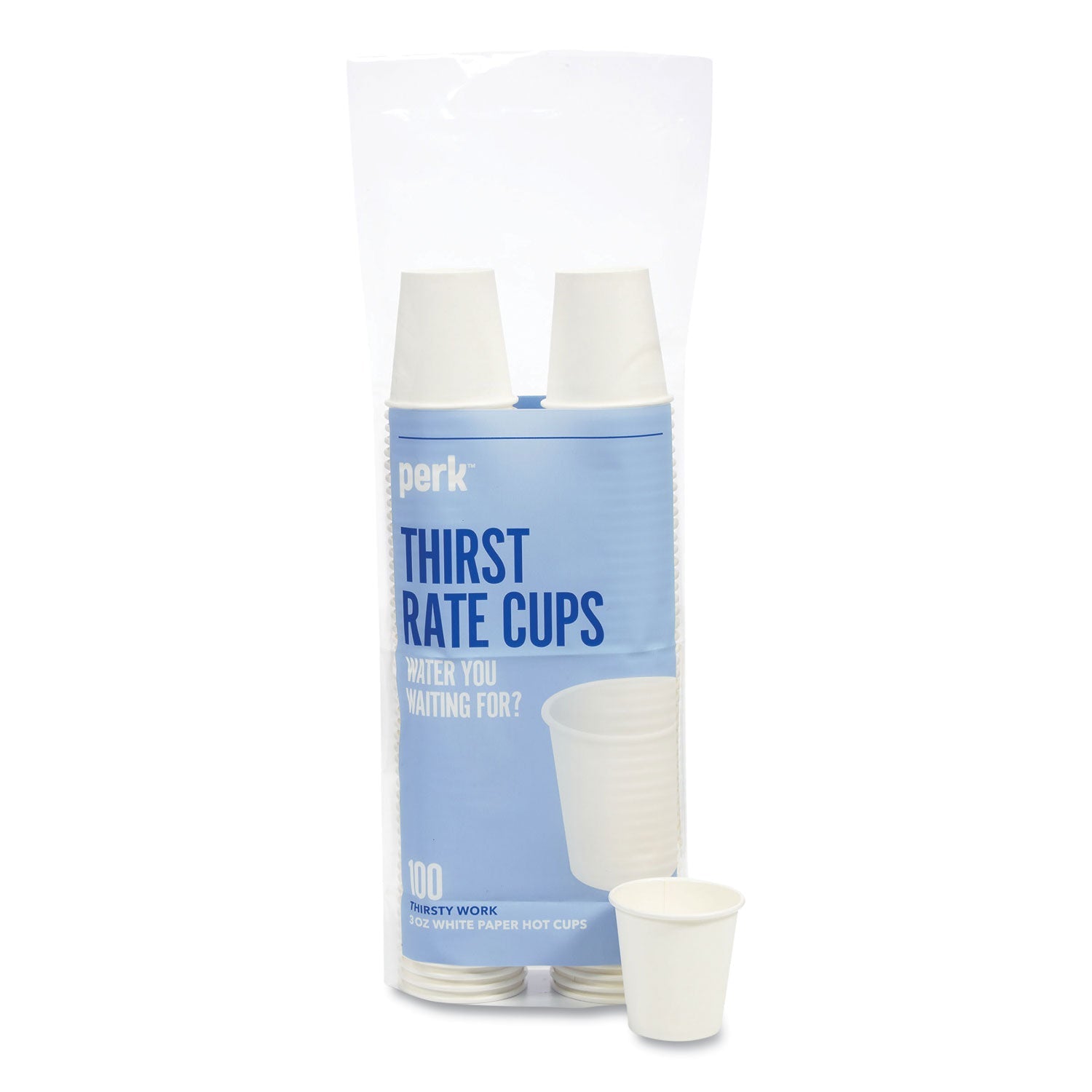 Perk™ White Paper Hot Cups, 3 Oz, 100/pack