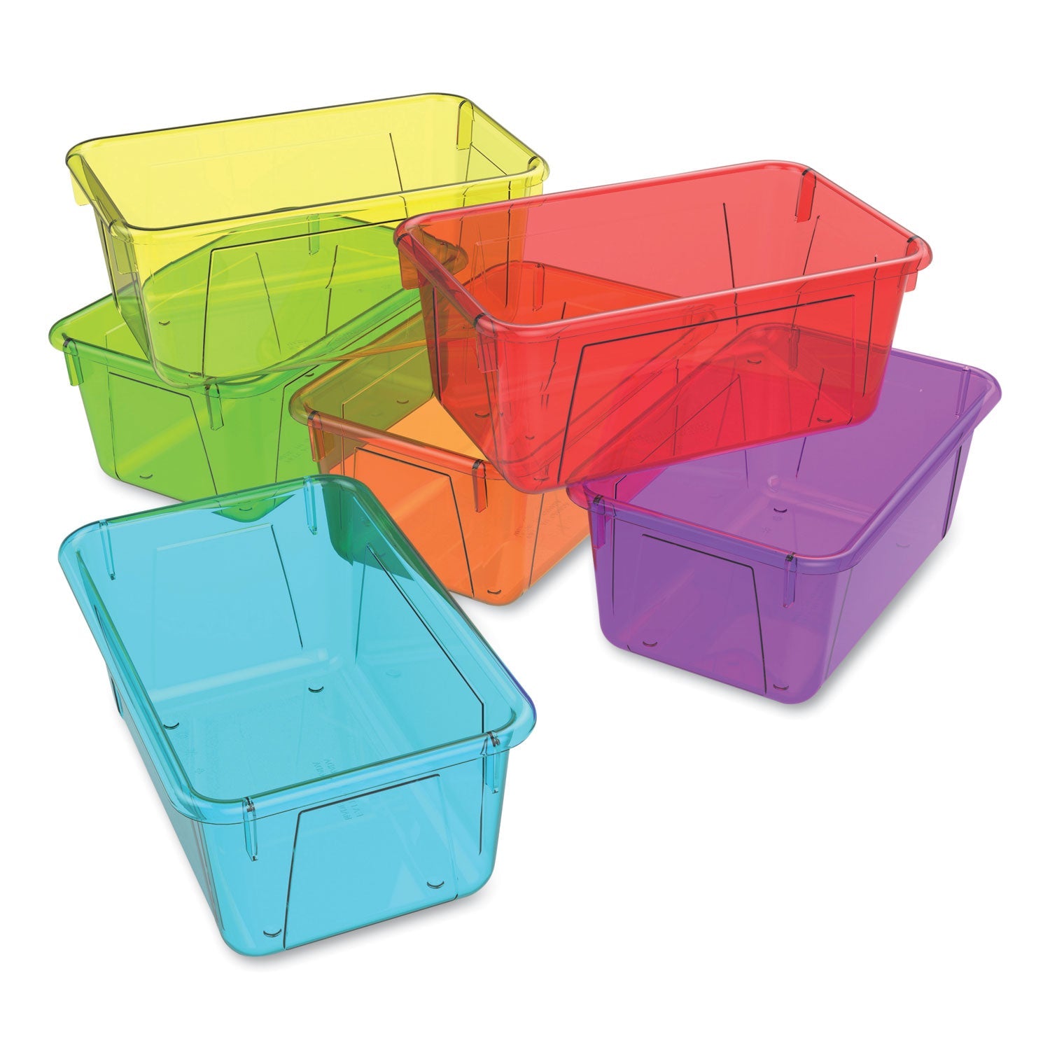 Cubby Bins | Storex Assorted Candy Colors, 5/Ctn
