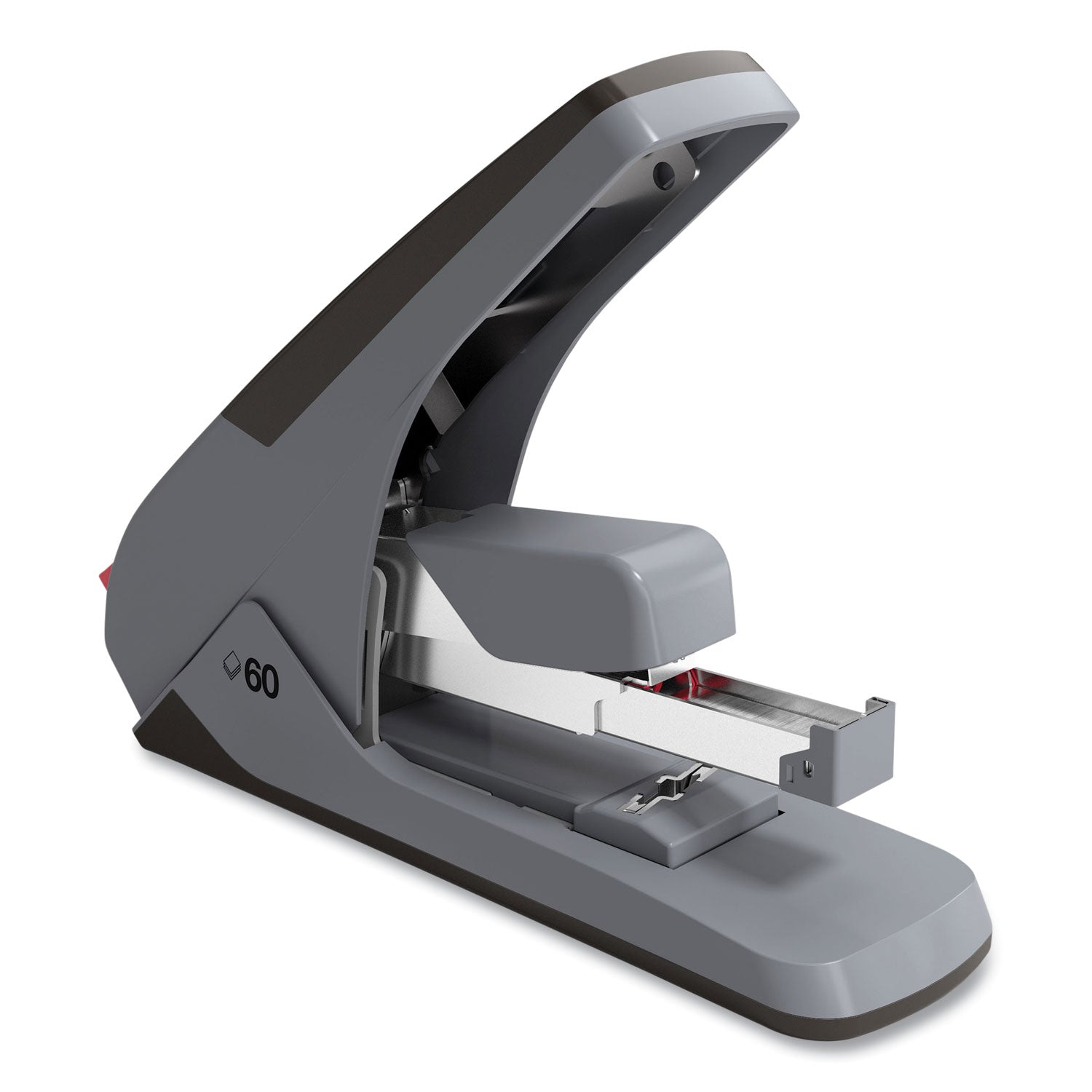 TRU RED™ One-Touch Desktop Stapler, 60 Or 25 Sheet Capacity, Gray/Black