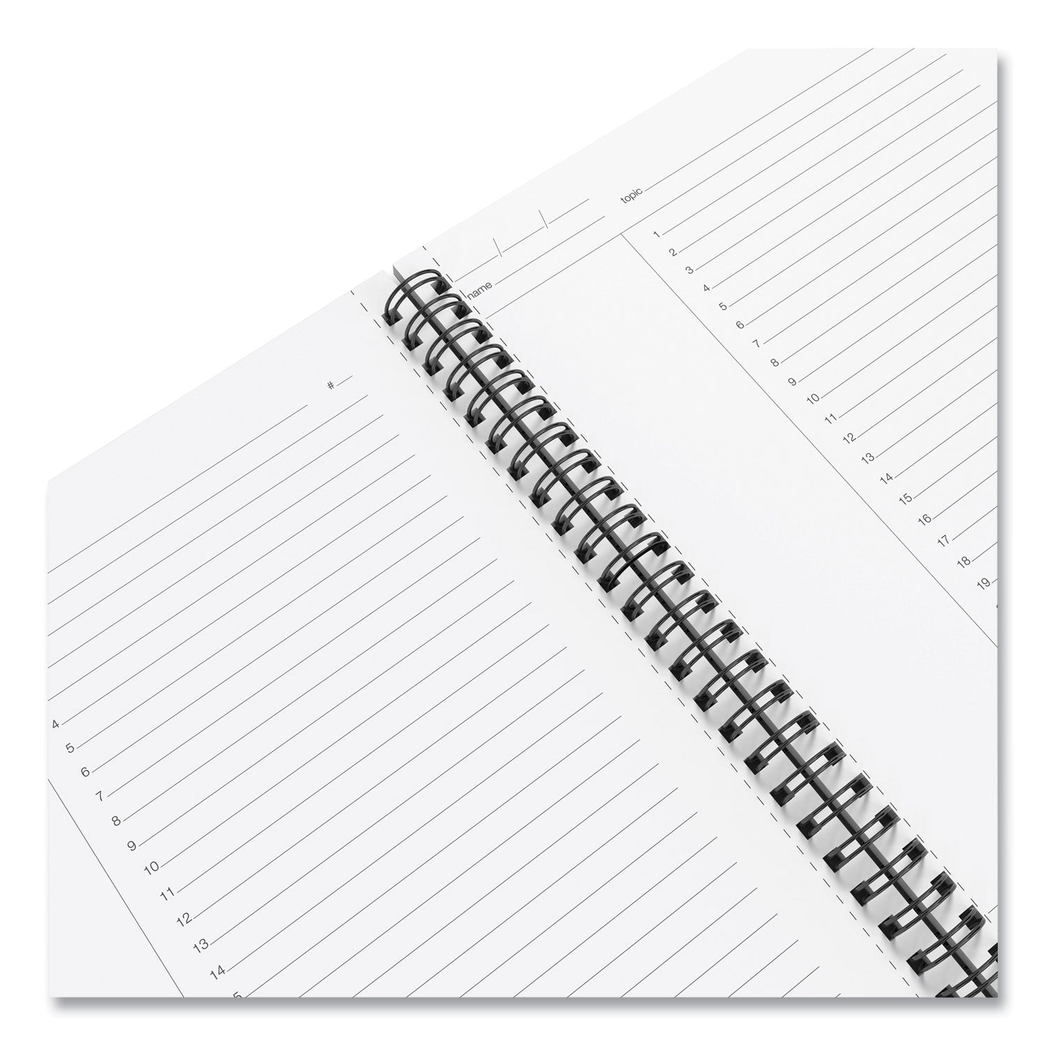 TRU RED™ Wirebound Soft-Cover Project-Planning Notebook, 1-Subject, Project-Management Format, Black Cover, (80) 9.5 x 6.5 Sheets