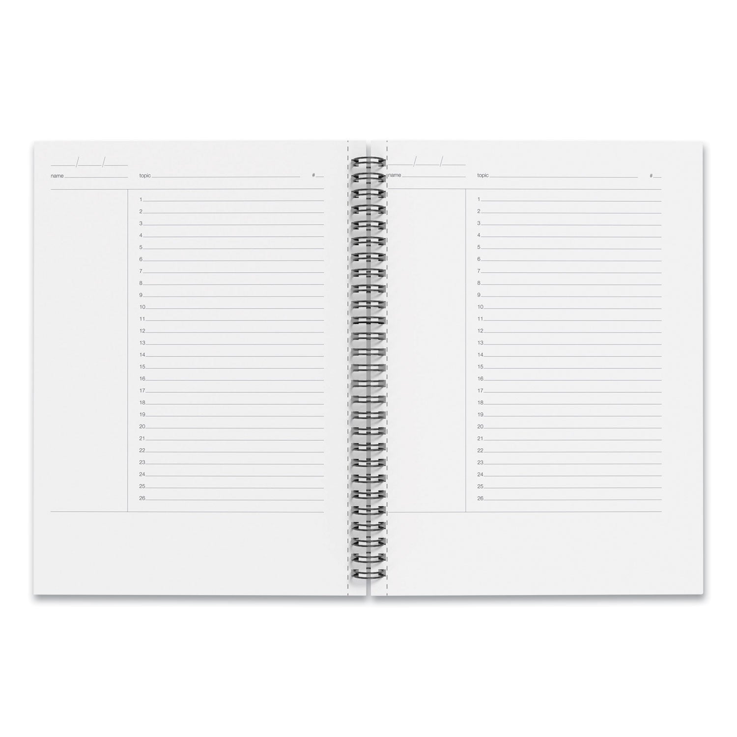 TRU RED™ Wirebound Soft-Cover Project-Planning Notebook, 1-Subject, Project-Management Format, Black Cover, (80) 9.5 x 6.5 Sheets