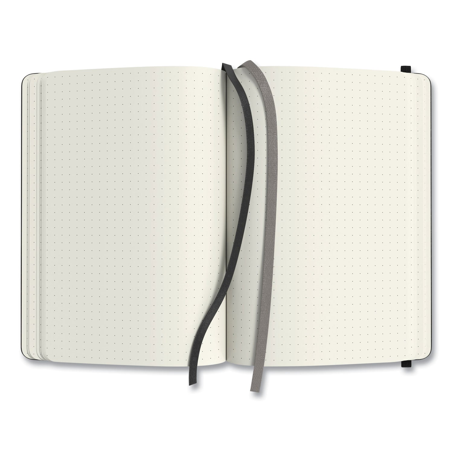 TRU RED™ Flexible-Cover Business Journal, Elastic Closure, 1-Subject, Dotted Rule, Black Cover, (128) 8 x 5.5 Sheets