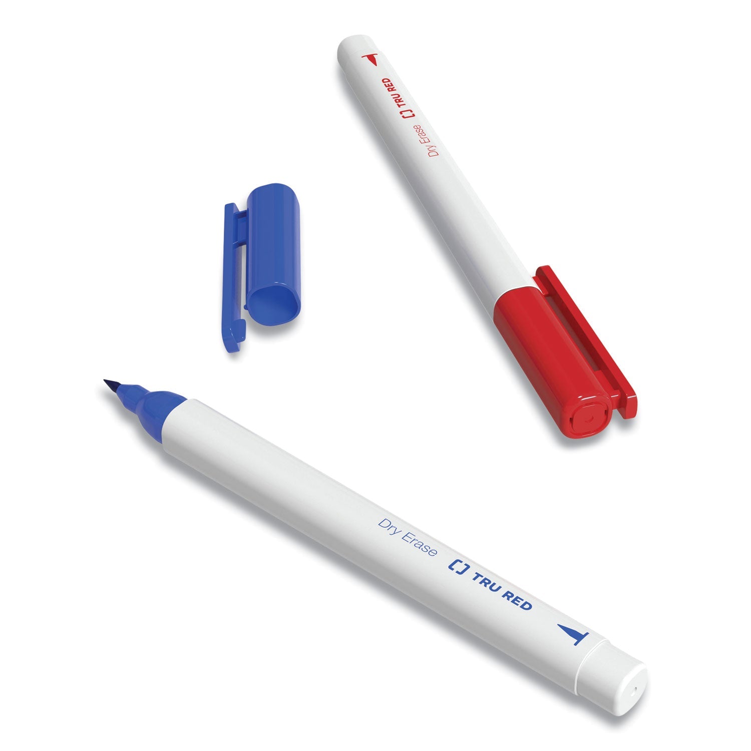 TRU RED™ Dry Erase Marker, Pen-Style, Extra-Fine Bullet Tip, Assorted Colors, 4/pack