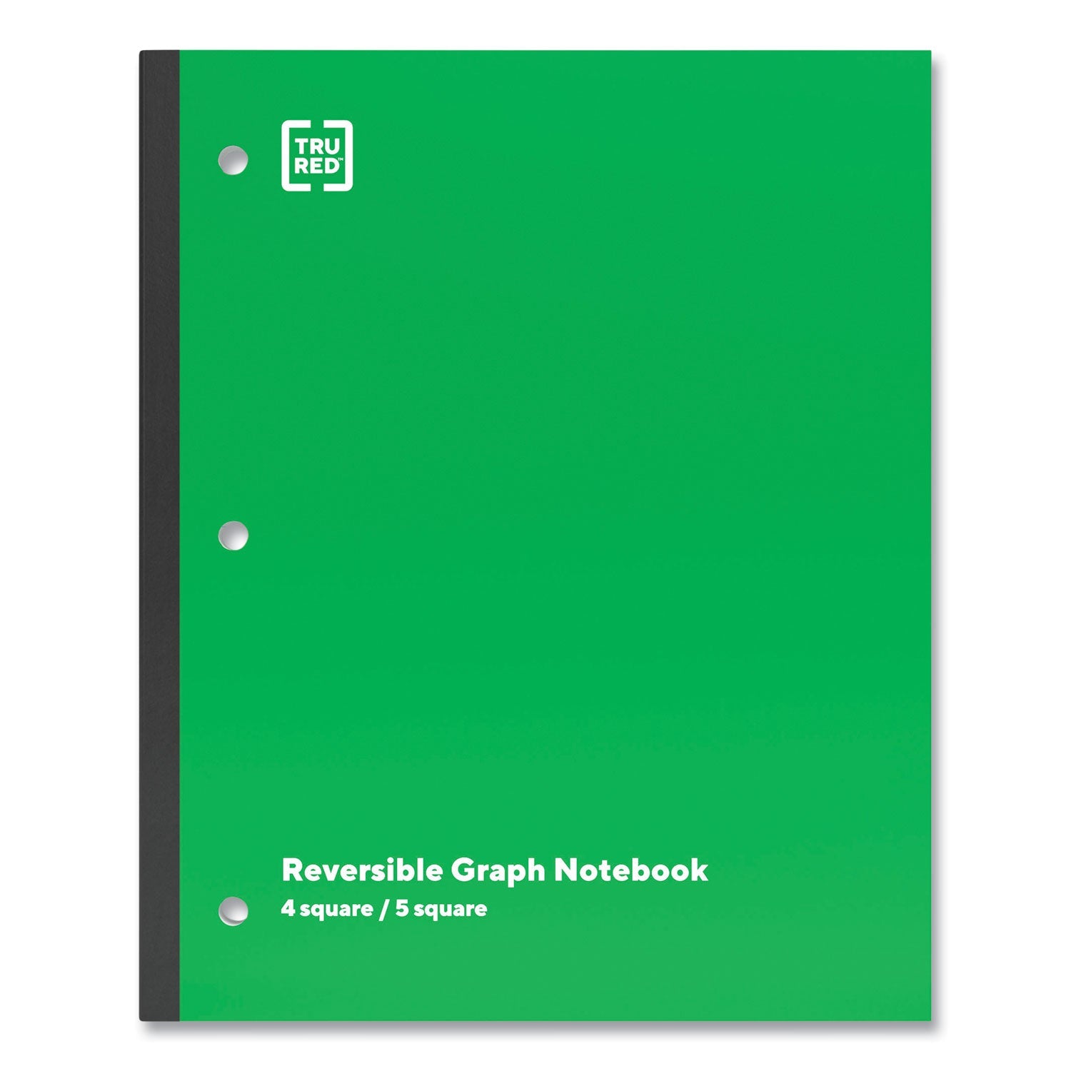 TRU RED™ Wireless One-Subject Notebook, Quadrille Rule, Green Cover, (80) 11 x 8.5 Sheets