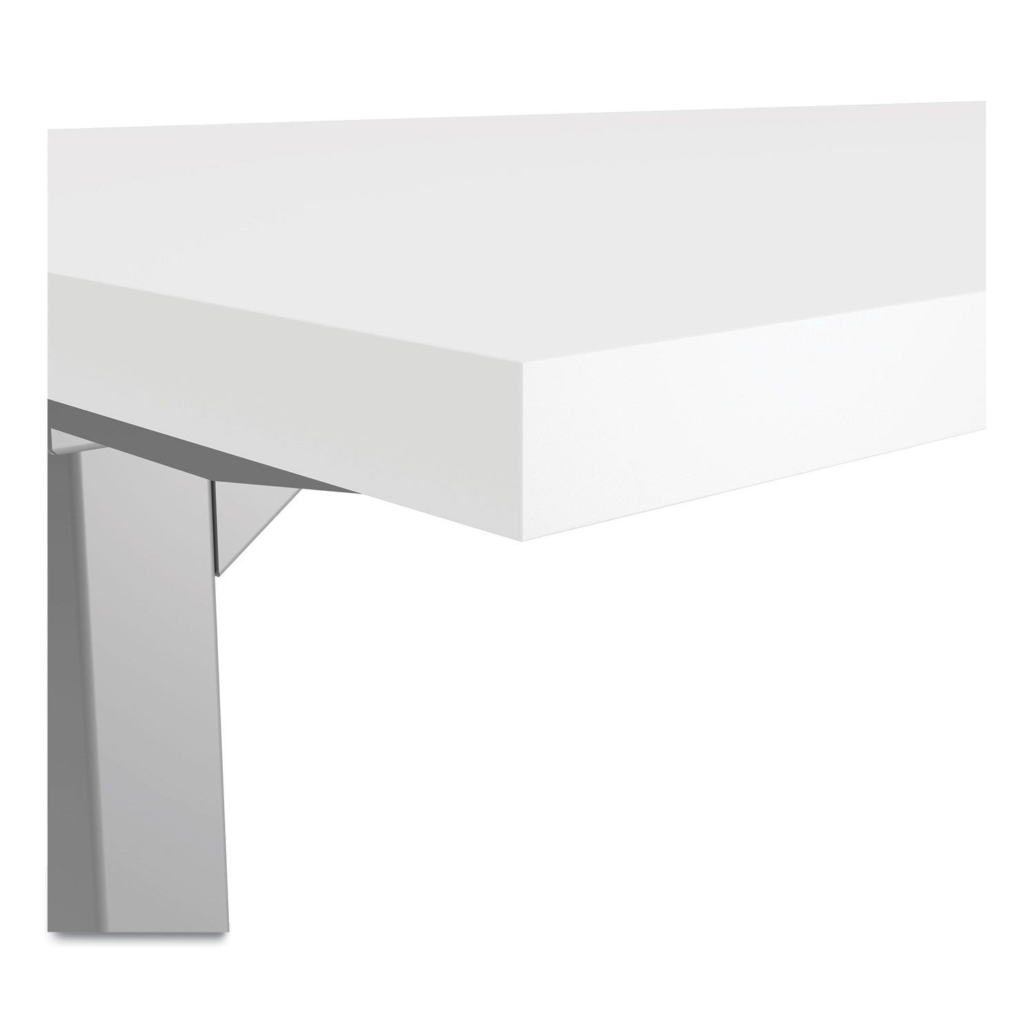 Union & Scale™ Essentials Electric Sit-Stand Desk, 55.1" X 27.5" X 25.9" To 51.5", White/aluminum