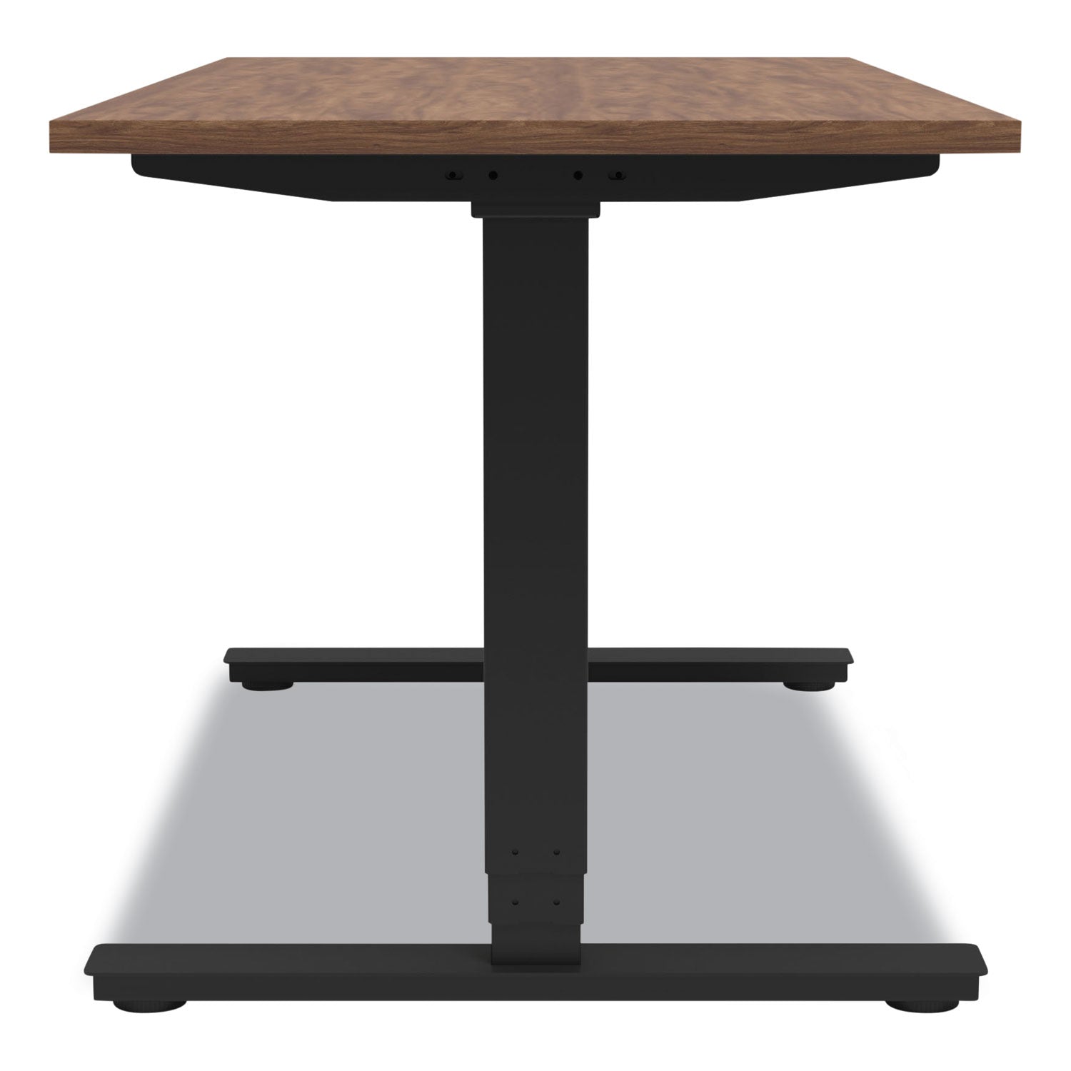 Union & Scale™ Essentials Electric Sit-Stand Desk, 55.1" X 27.5" X 25.9" To 51.5", Espresso/black
