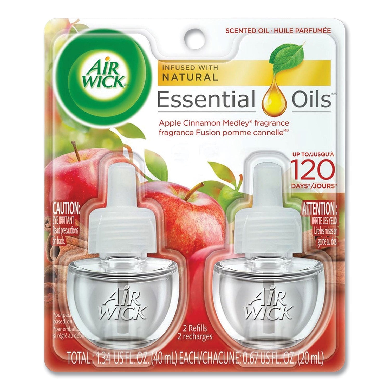 Air Wick® Scented Oil Refill, Warming - Apple Cinnamon Medley, 0.67 Oz, 2/pack