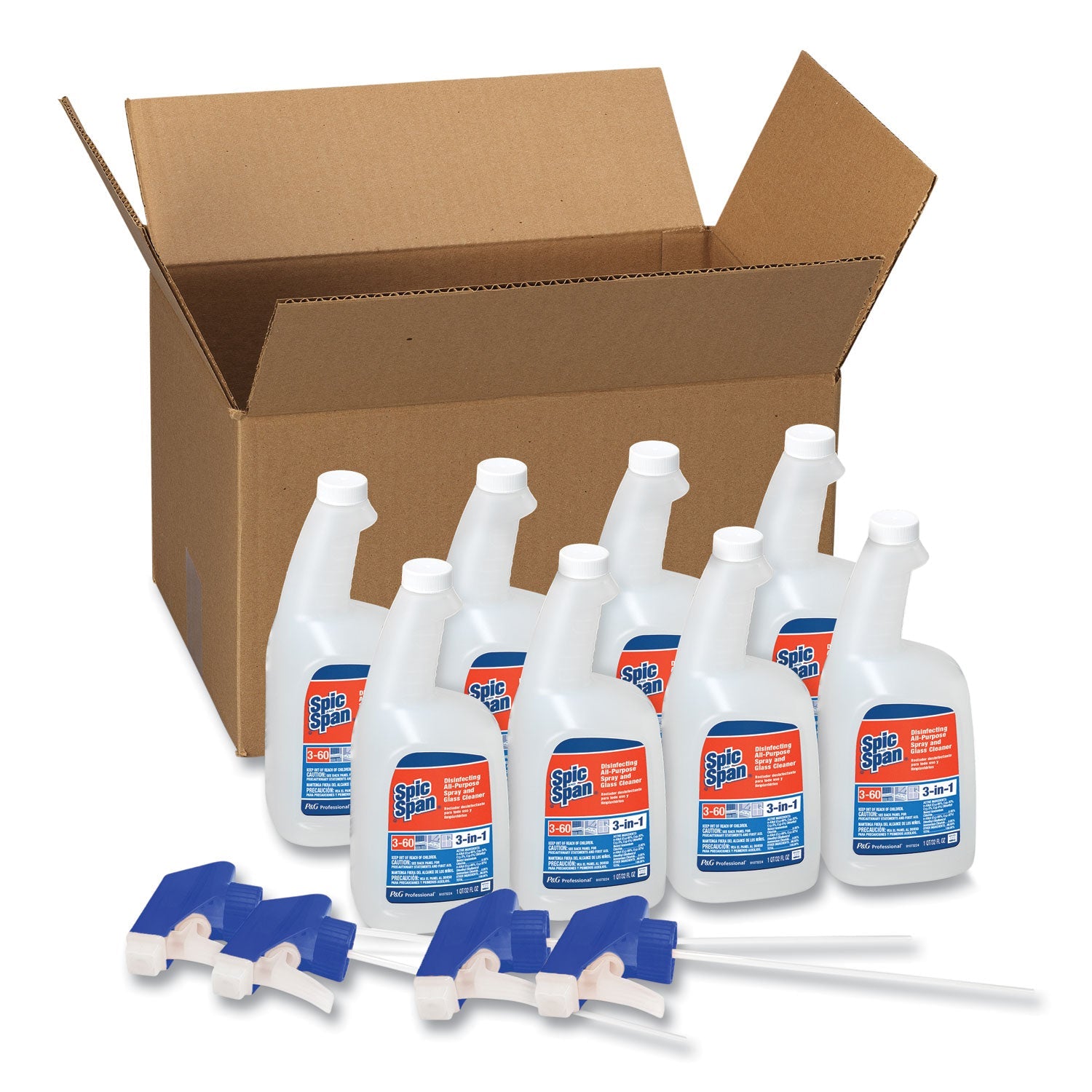 Spic and Span® Disinfecting All-Purpose Spray And Glass Cleaner, Fresh Scent, 32 Oz Spray Bottle, 8/carton