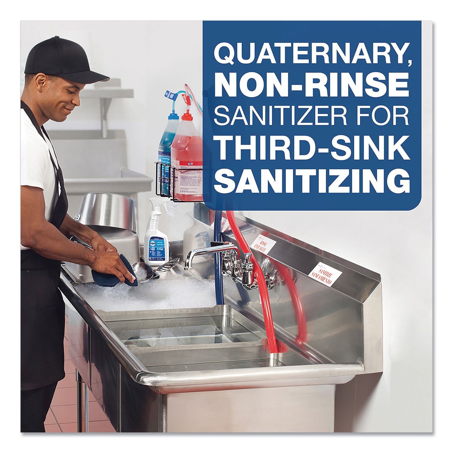 Clean Quick® Broad Range Quaternary Sanitizer, Sweet Scent, 1 Gal Bottle, 3/carton
