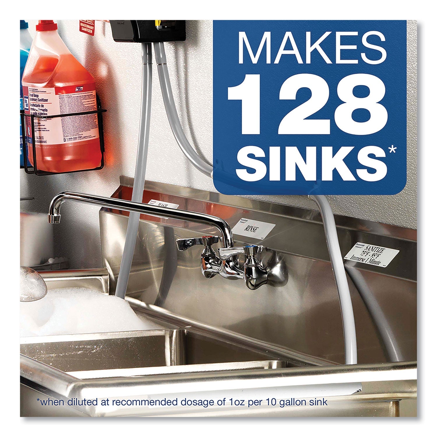 Clean Quick® Broad Range Quaternary Sanitizer, Sweet Scent, 1 Gal Bottle, 3/carton