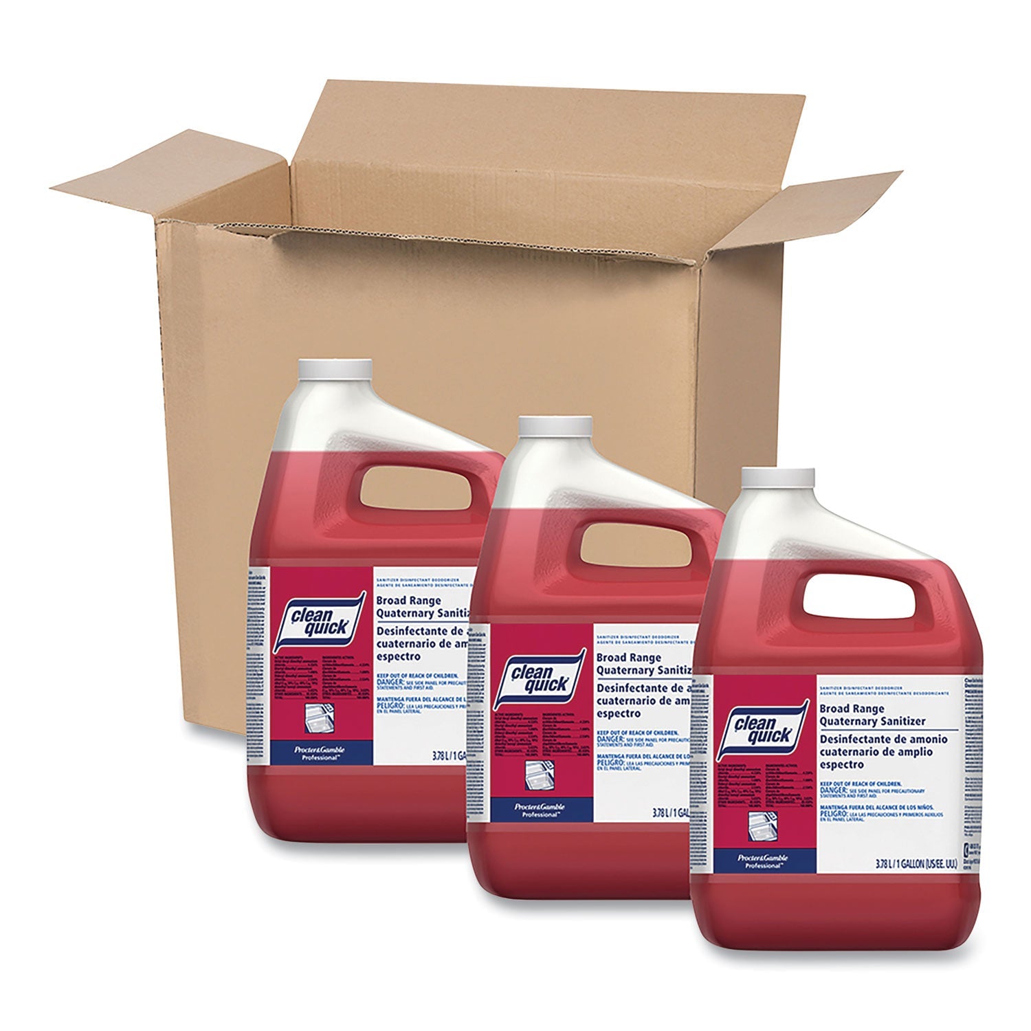 Clean Quick® Broad Range Quaternary Sanitizer, Sweet Scent, 1 Gal Bottle, 3/carton
