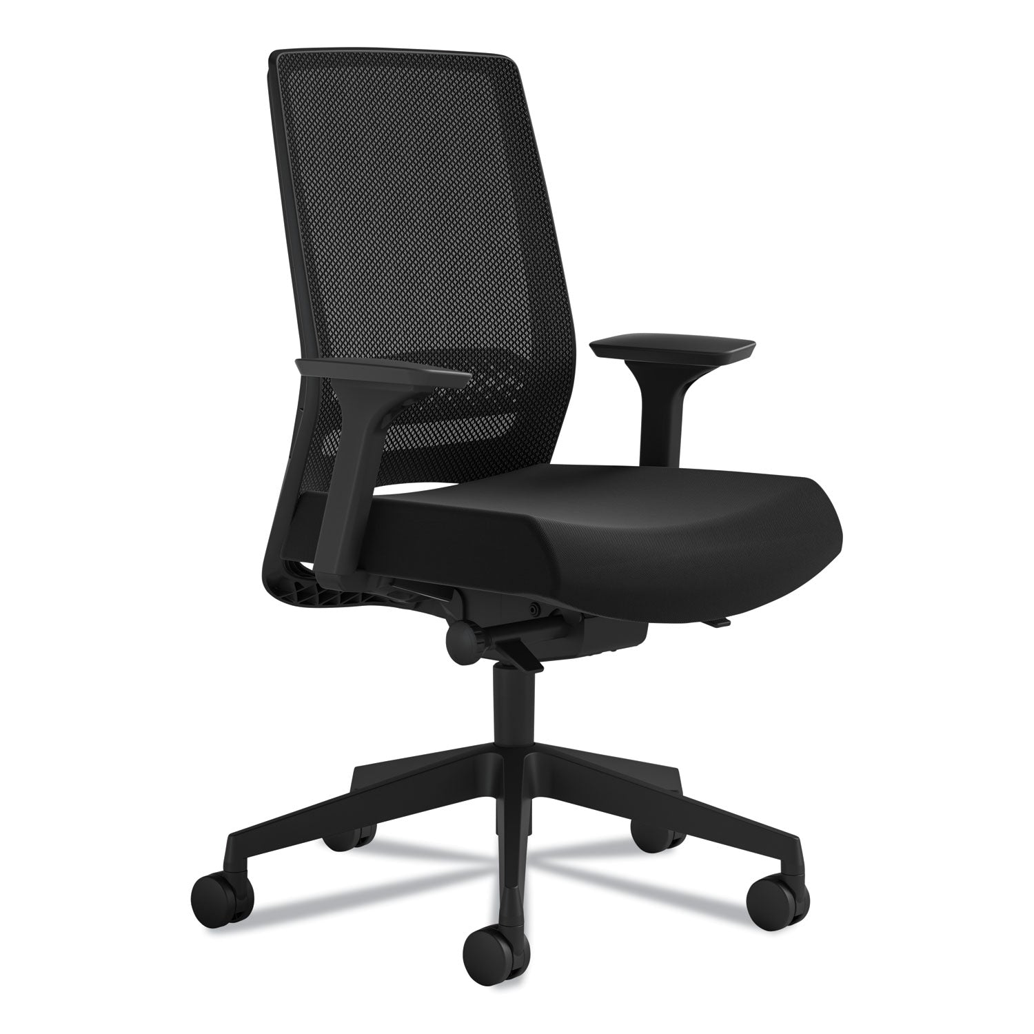 Safco® Medina Deluxe Task Chair, Supports Up To 275 Lb, 18" To 22" Seat Height, Black