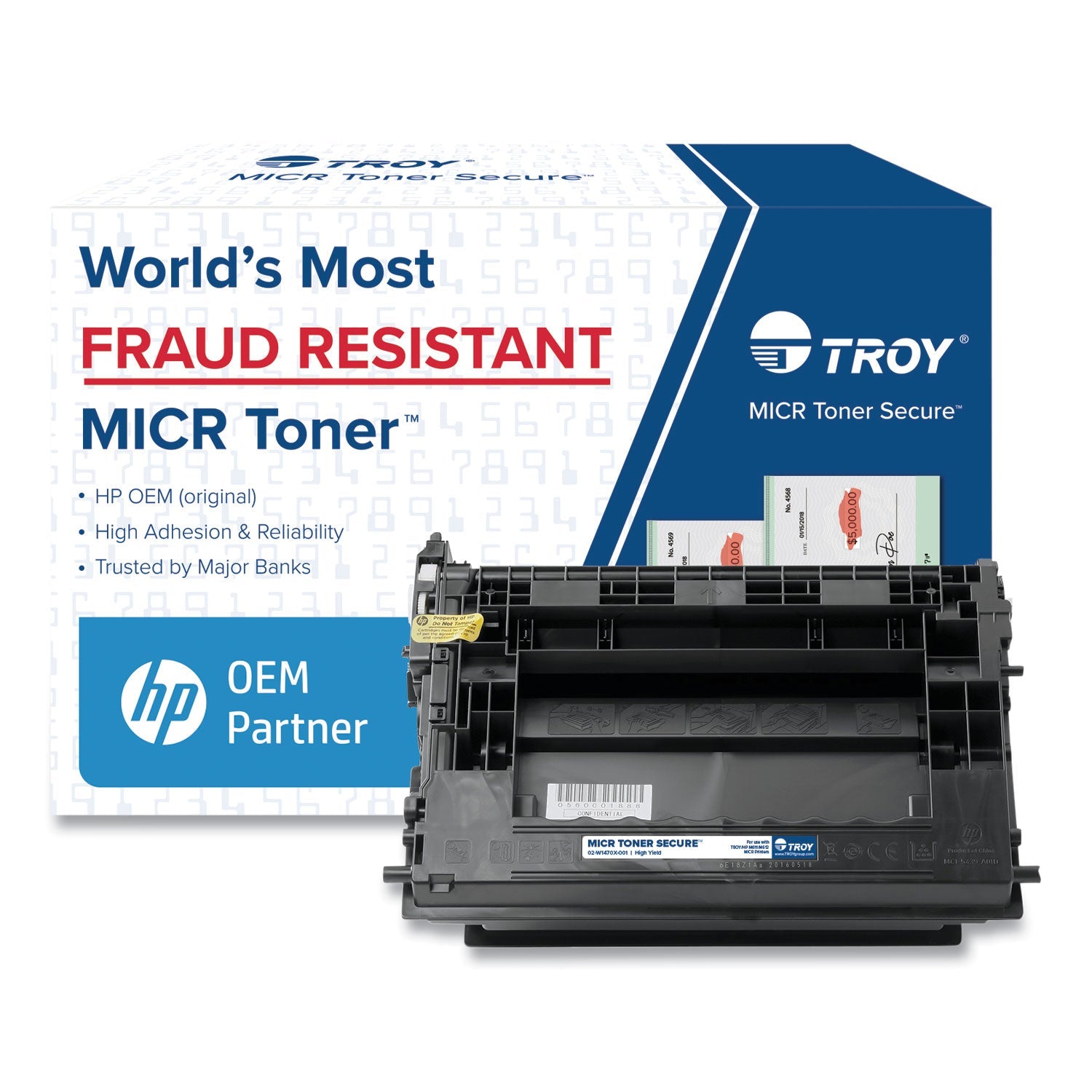 TROY® 02w1470x001 147x High-Yield Micr Toner, Alternative For Hp W1470x, Black