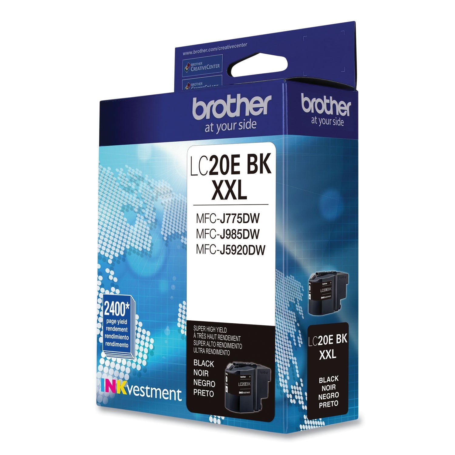 Brother Lc20ebk Inkvestment Super High-Yield Ink, 2,400 Page-Yield, Black