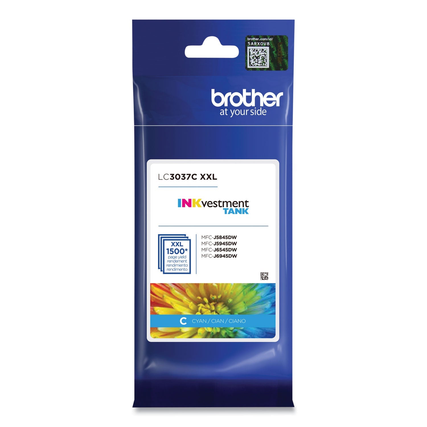 Brother Lc3037c Inkvestment Super High-Yield Ink, 1,500 Page-Yield, Cyan