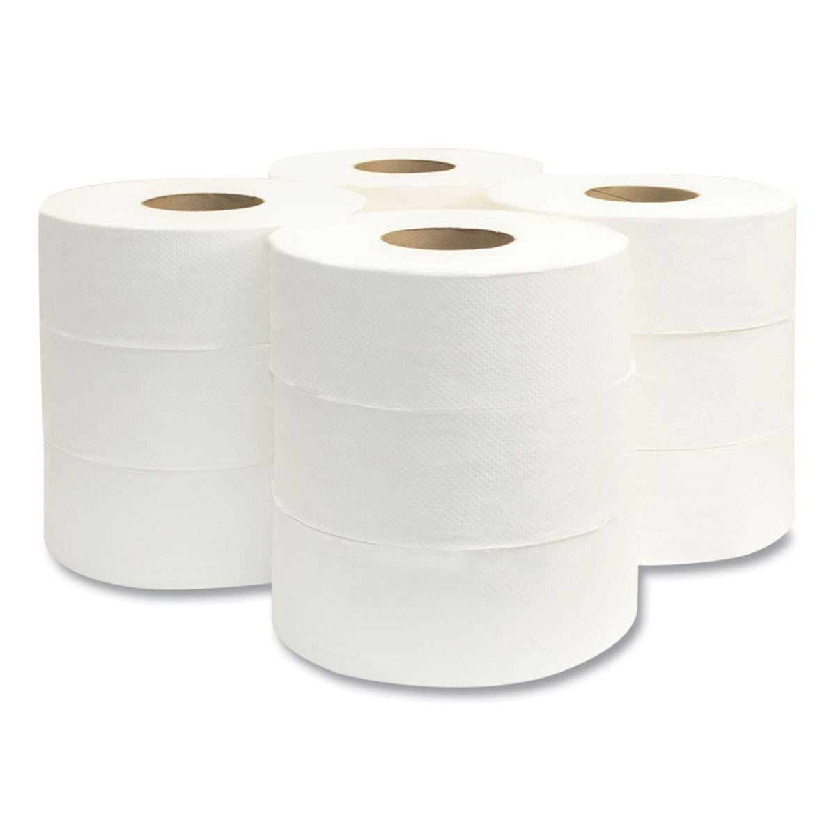 Morcon Tissue Jumbo Bath Tissue, Septic Safe, 2-Ply, White, 3.3" x 625 ft, 12 Rolls/Carton
